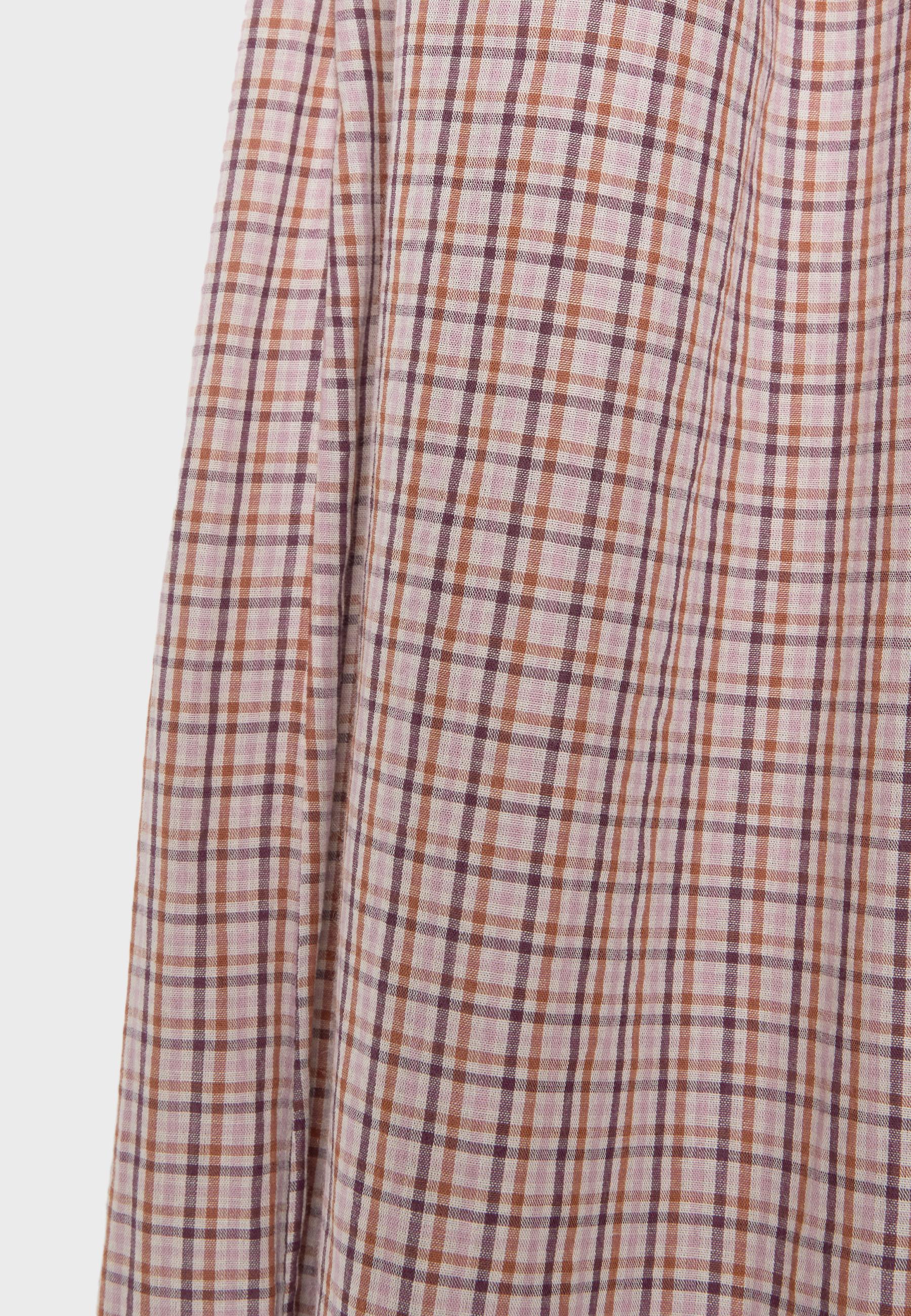 Volume check trousers — Pastel pink