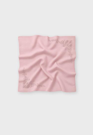 Rhinestones scarf — Pastel pink 1