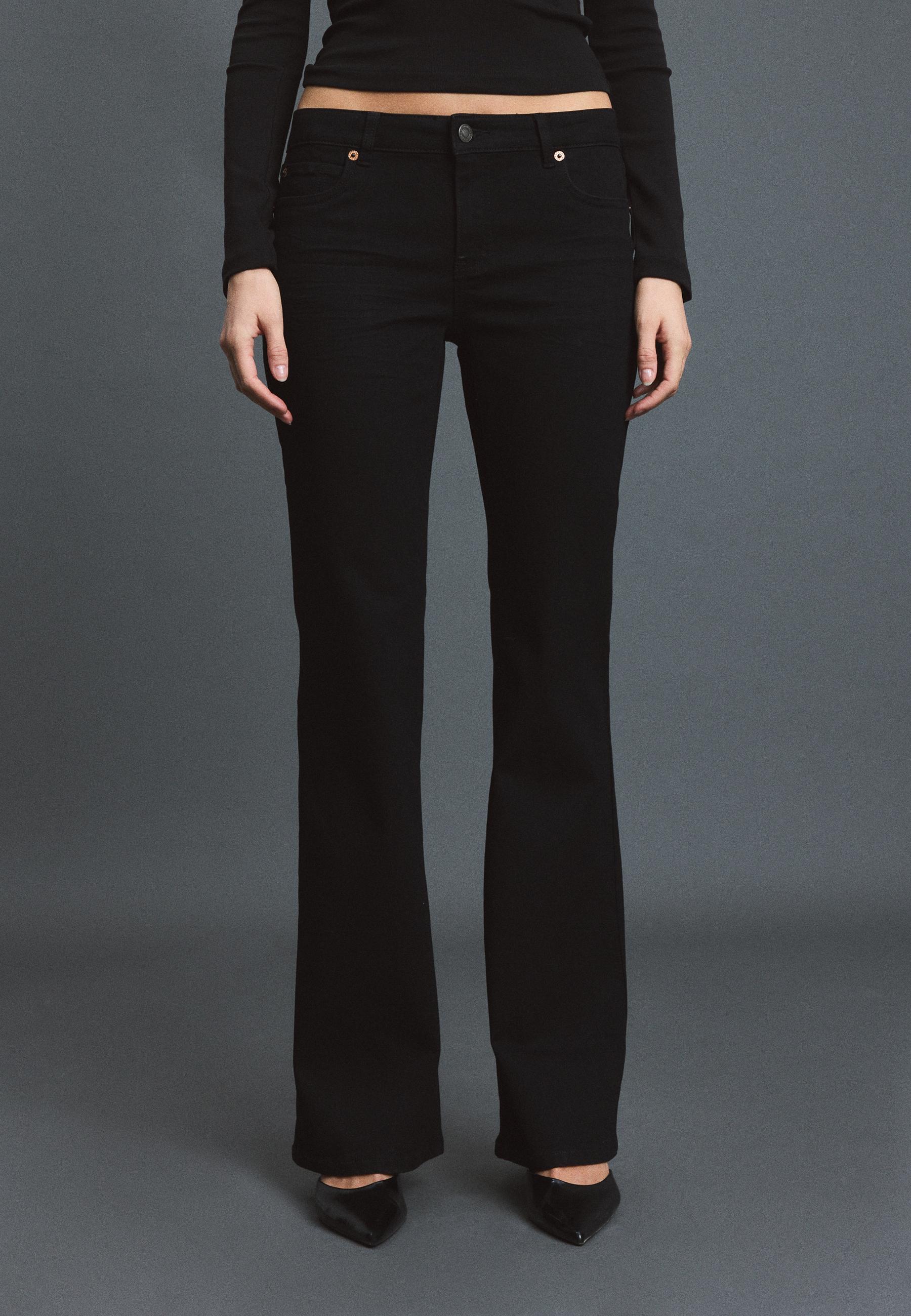 Stradivarius D67 Τζιν Παντελόνι Slim Bootcut Μαύρο 32