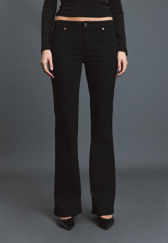 Stradivarius D67 Slim Bootcut Jeans Black 8