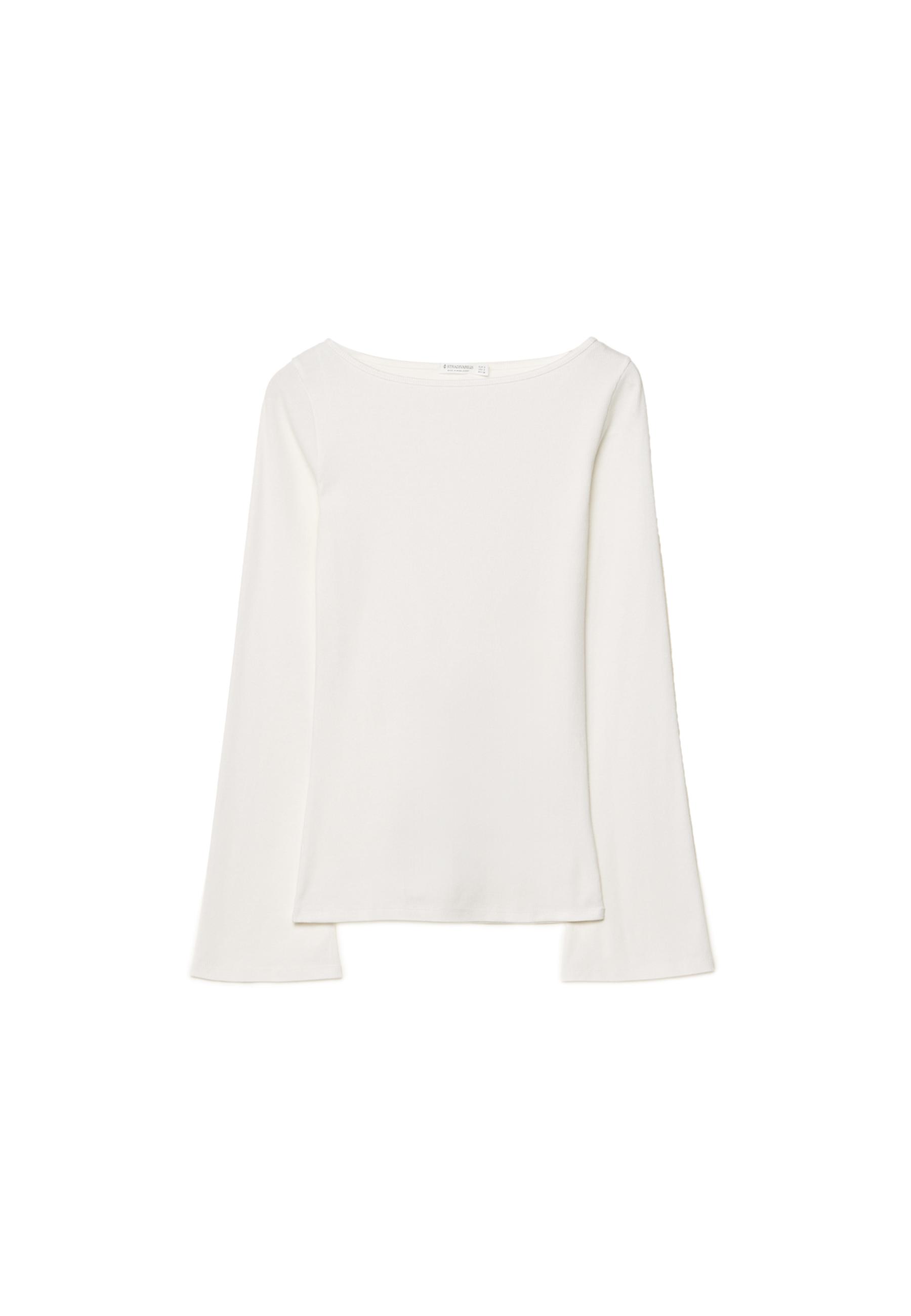 Basic bell sleeve T-shirt — Ecru