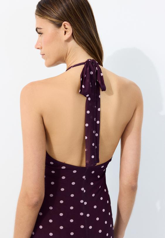 vestito midi halter schiena scoperta