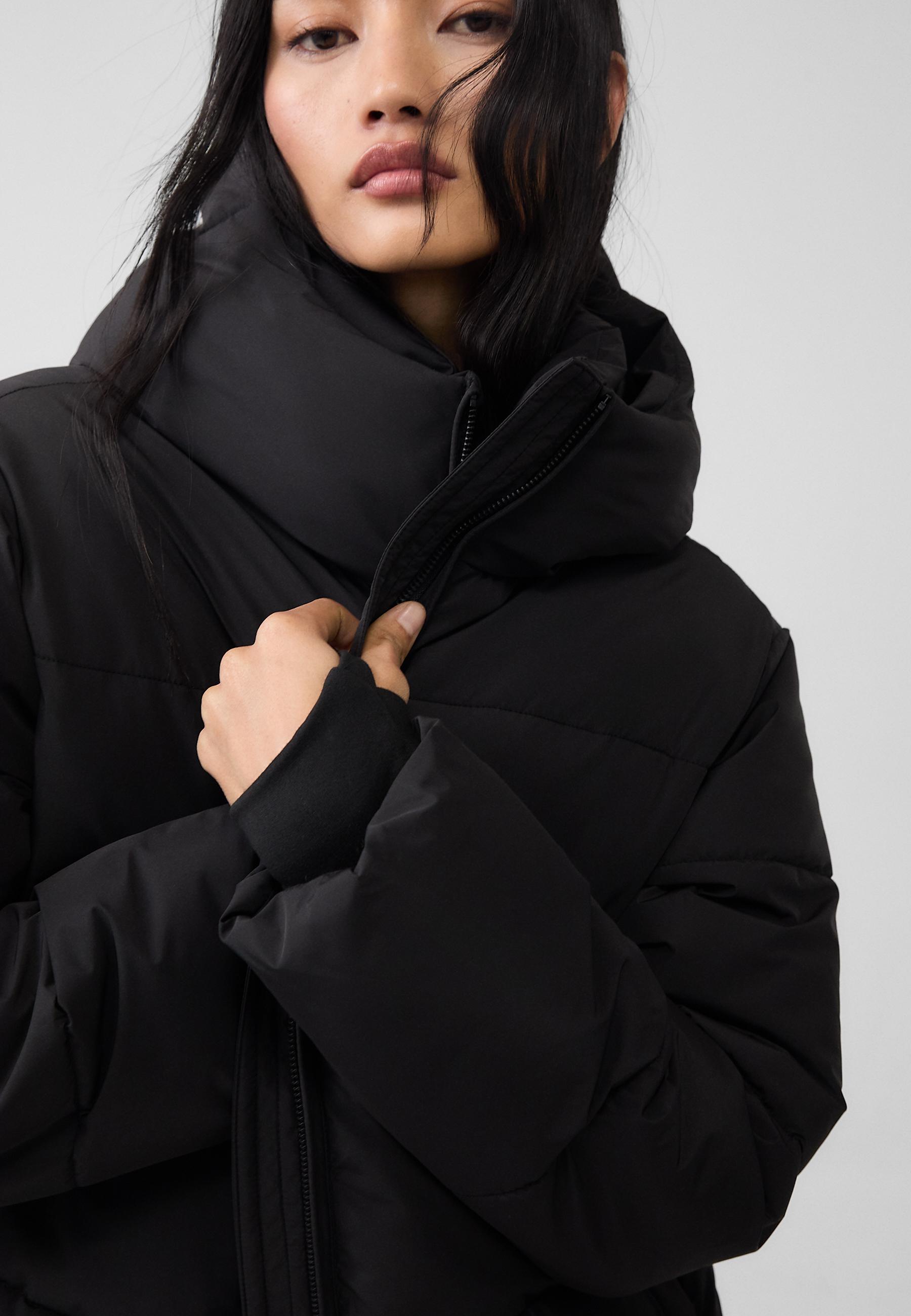 Hooded padded jacket — Black