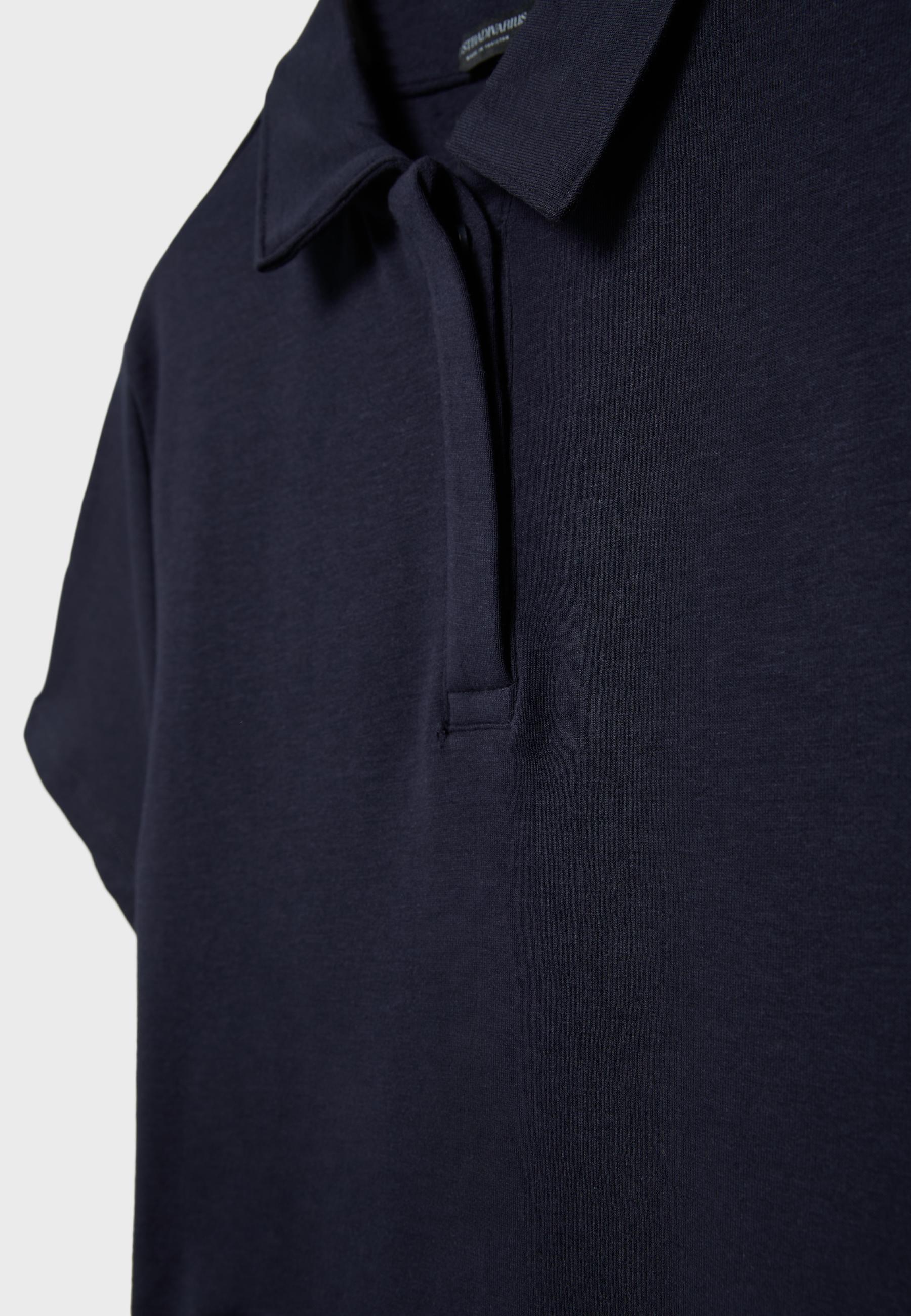 Short sleeve polo T-shirt — Dark blue