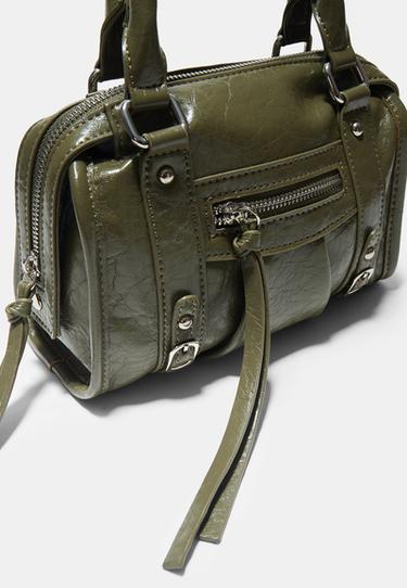 Zipped crossbody bowling bag — Khaki 4