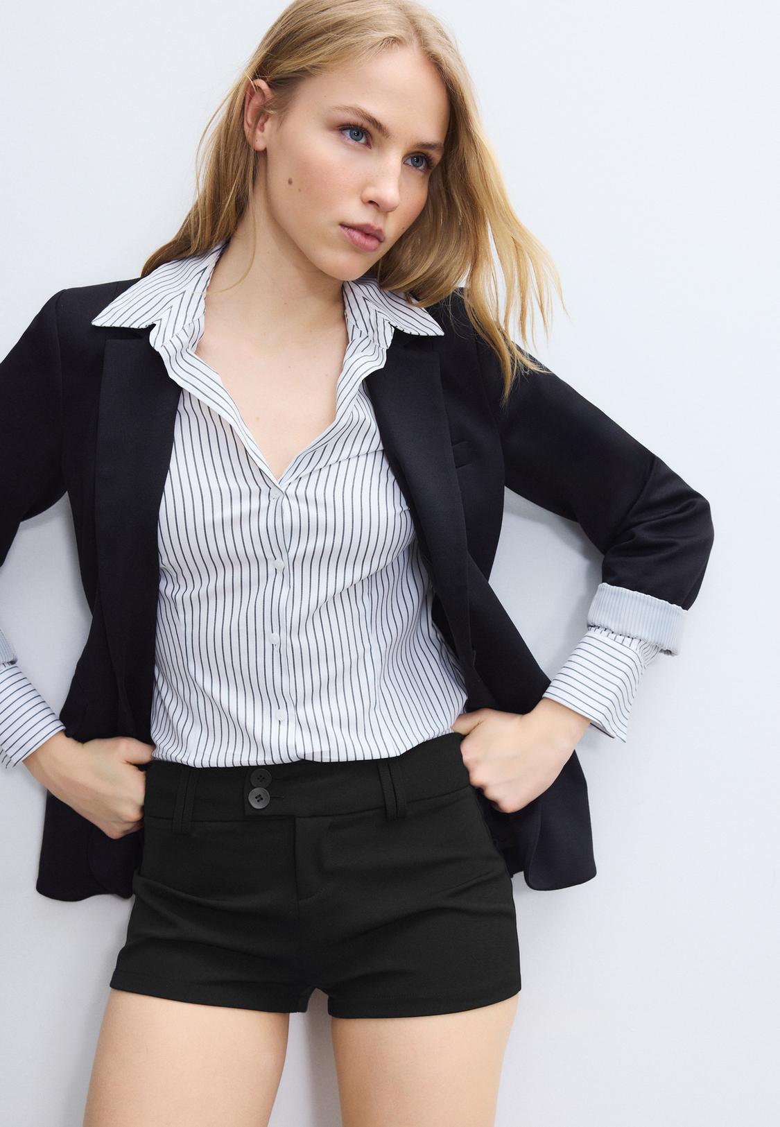 Short Noir Orsay - Taille 34 - Occasion Très Bon état - Modèle TOP RJ917