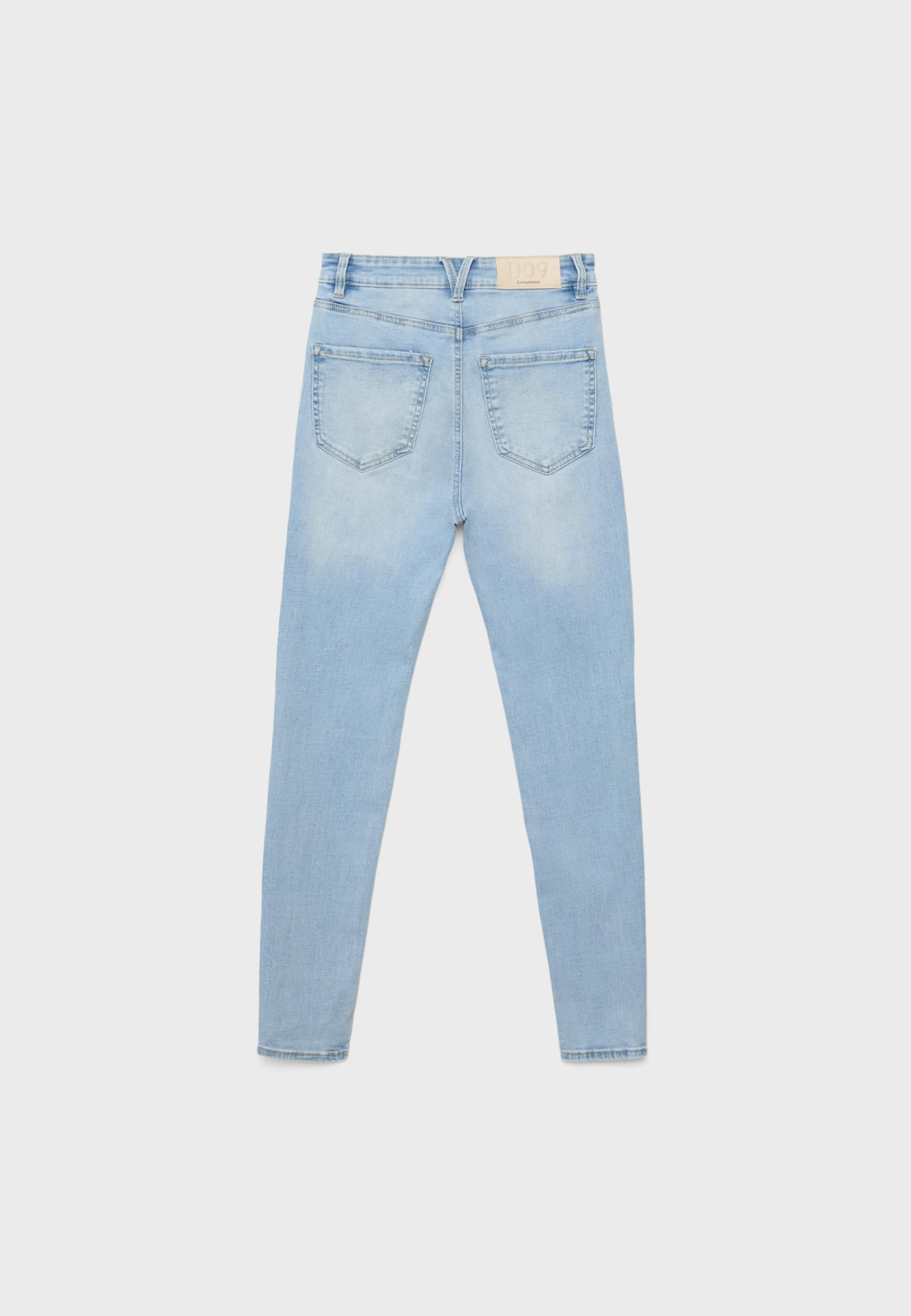 D09 Super high-waist skinny jeans — LIGHT BLEACH