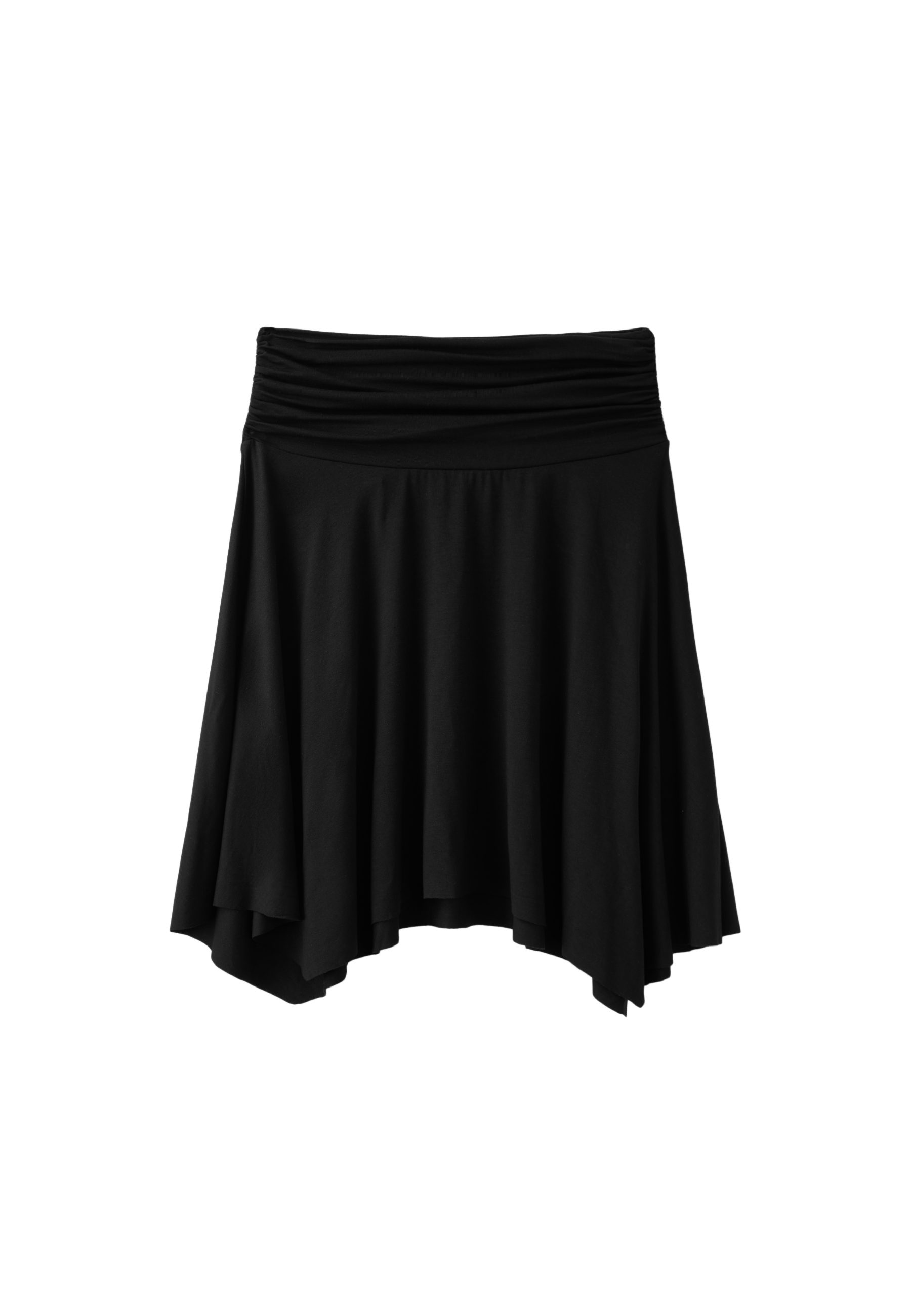 Peaked midi skirt — Black