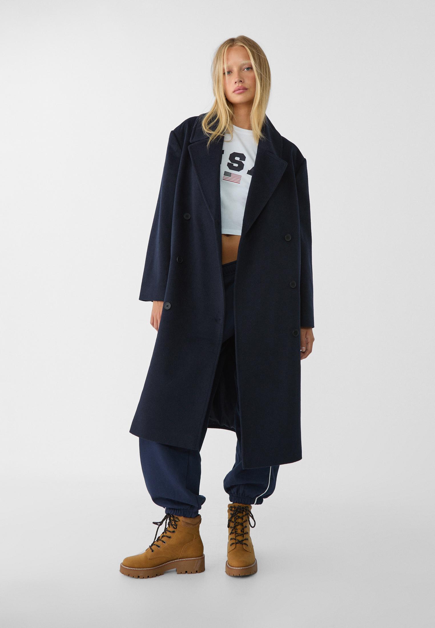 Manteau long deux boutons