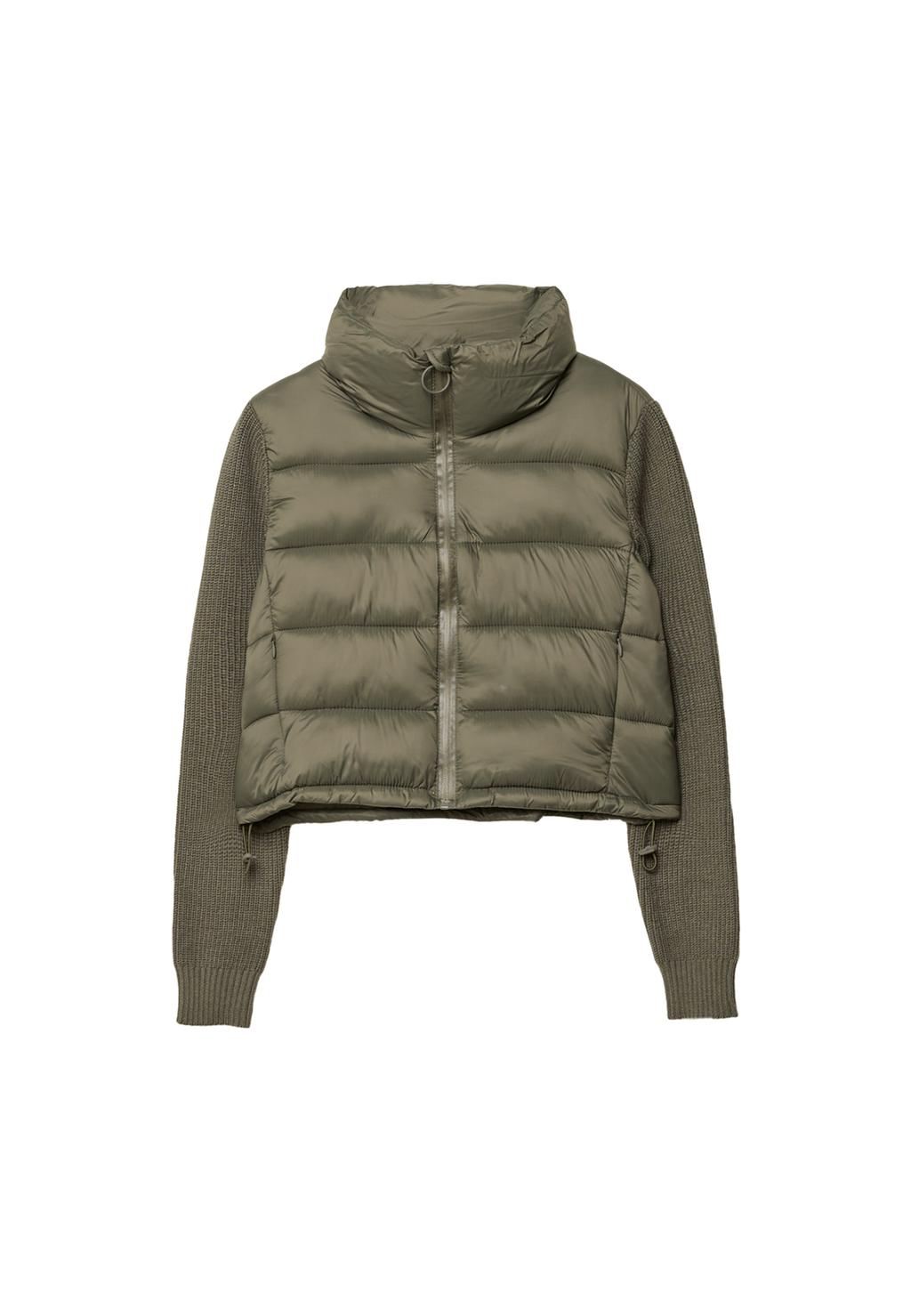 Cazadora acolchada mangas tricot
