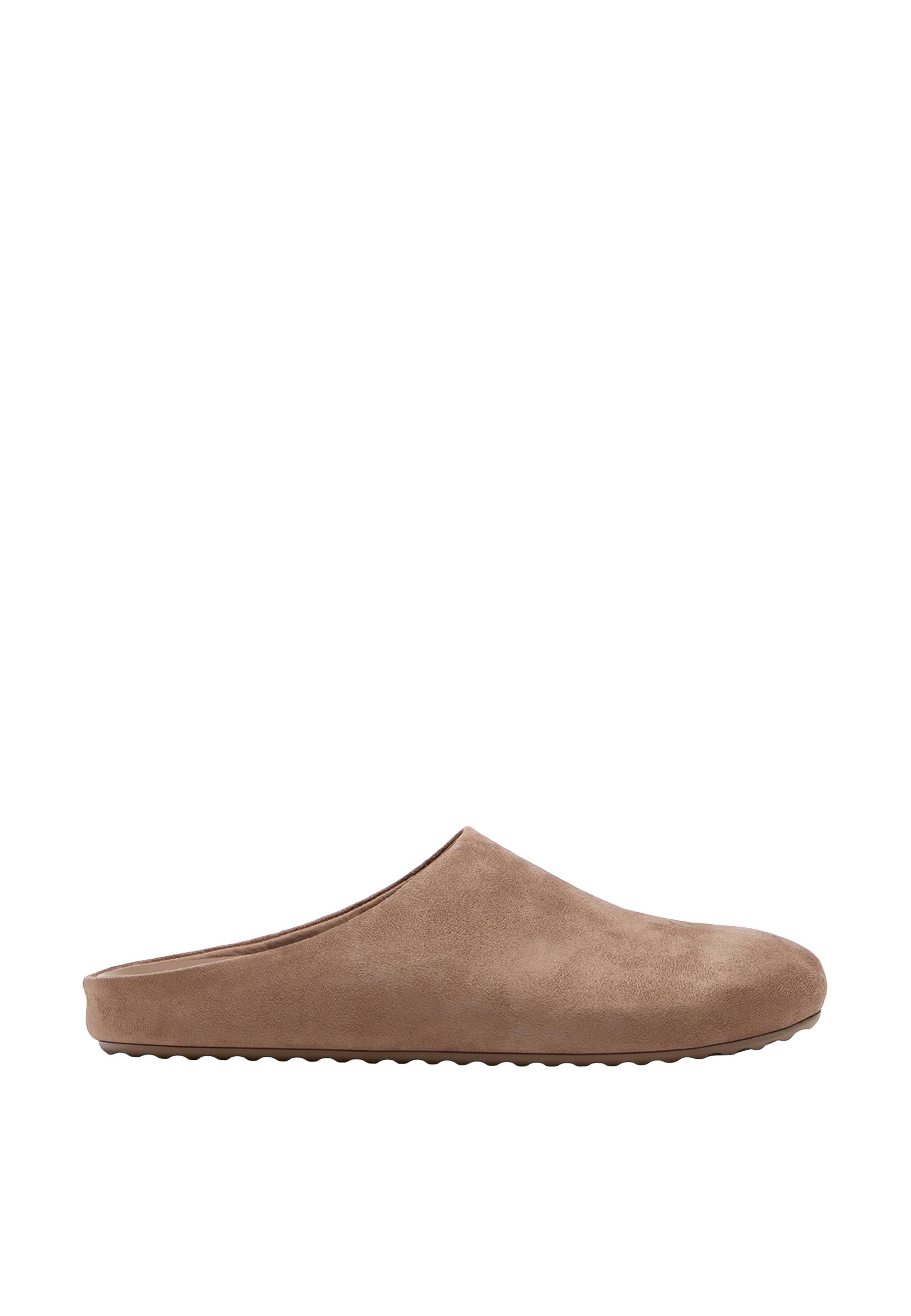 Faux suede clogs — BROWN