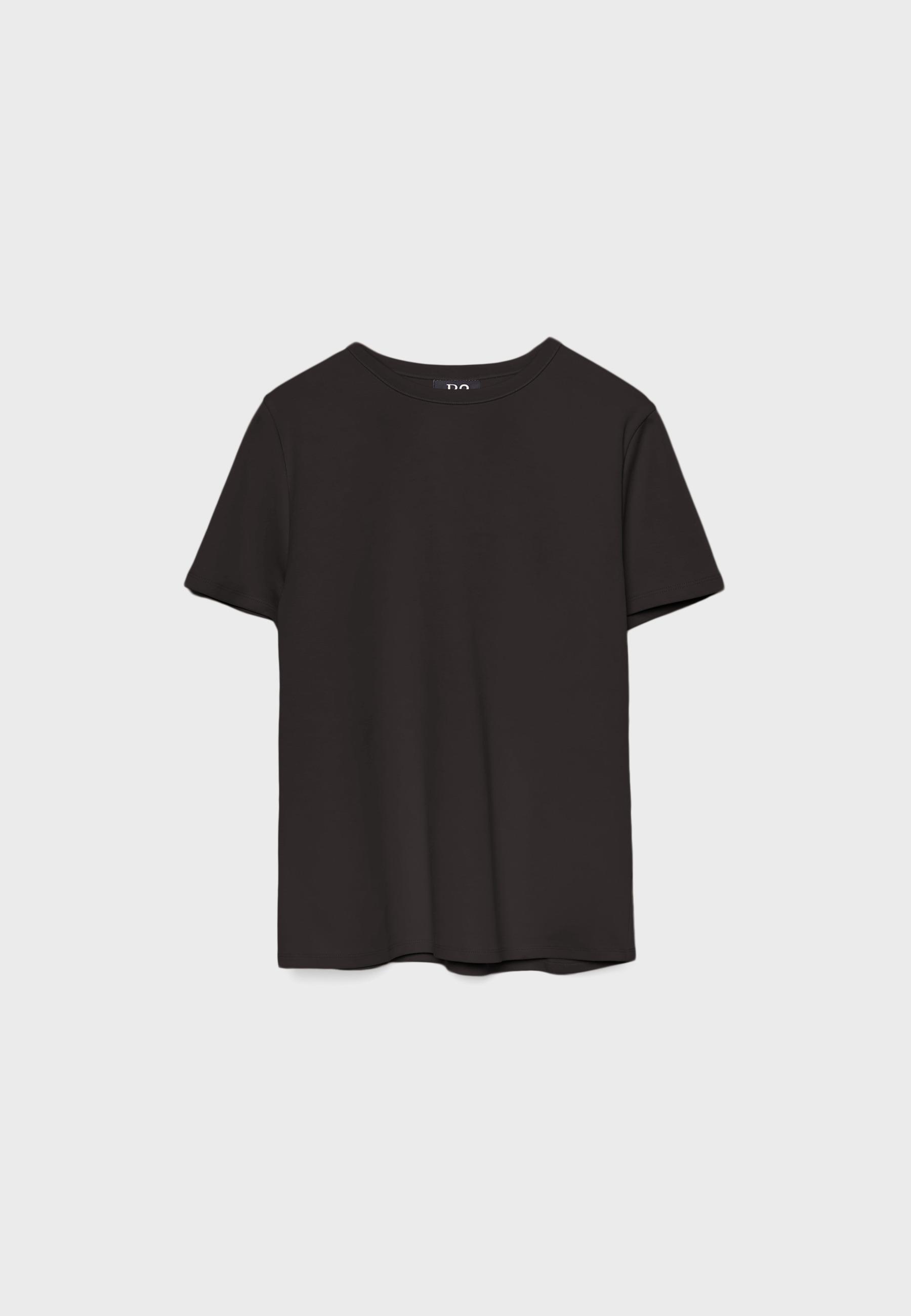 Basic regular fit soft-touch T-shirt — Brown