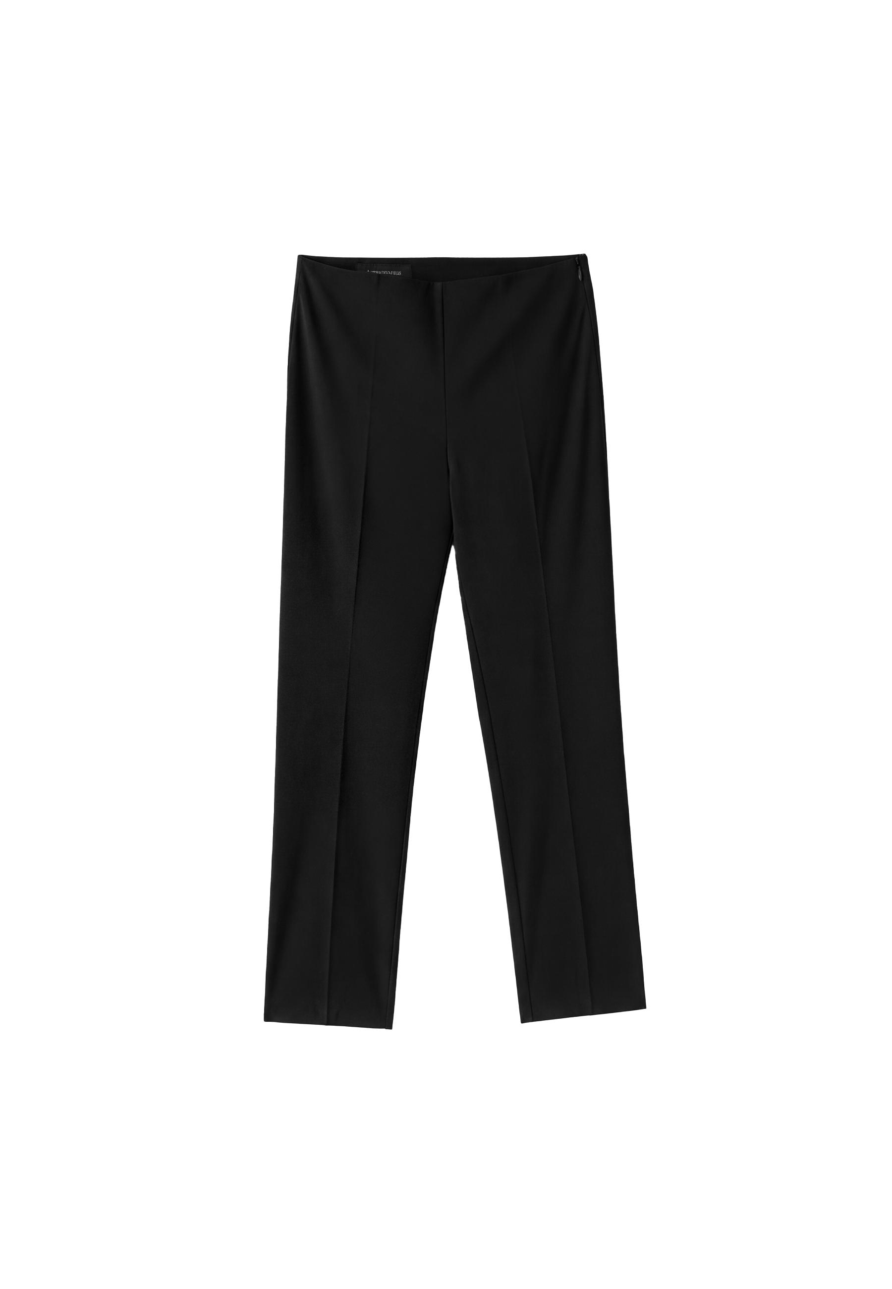 Cigarette bengaline trousers — Black
