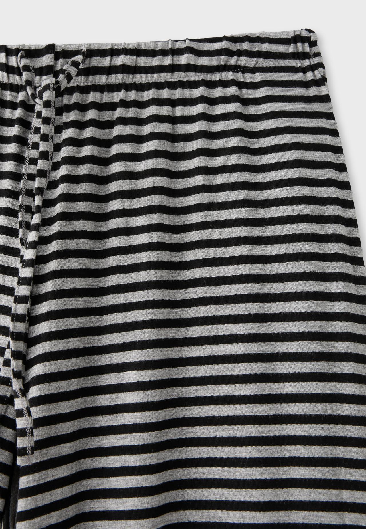 Striped slim-waist jogger trousers — Black