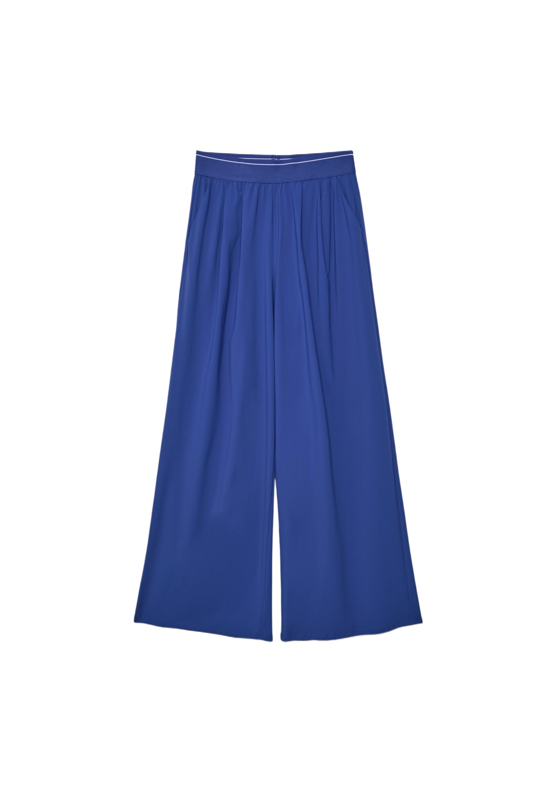 Elasticated waist palazzo joggers — Royal blue