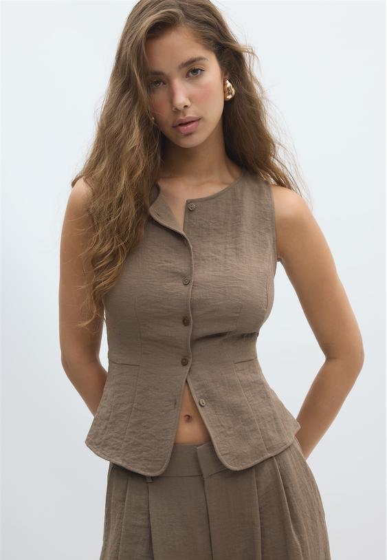 gilet con bottoni