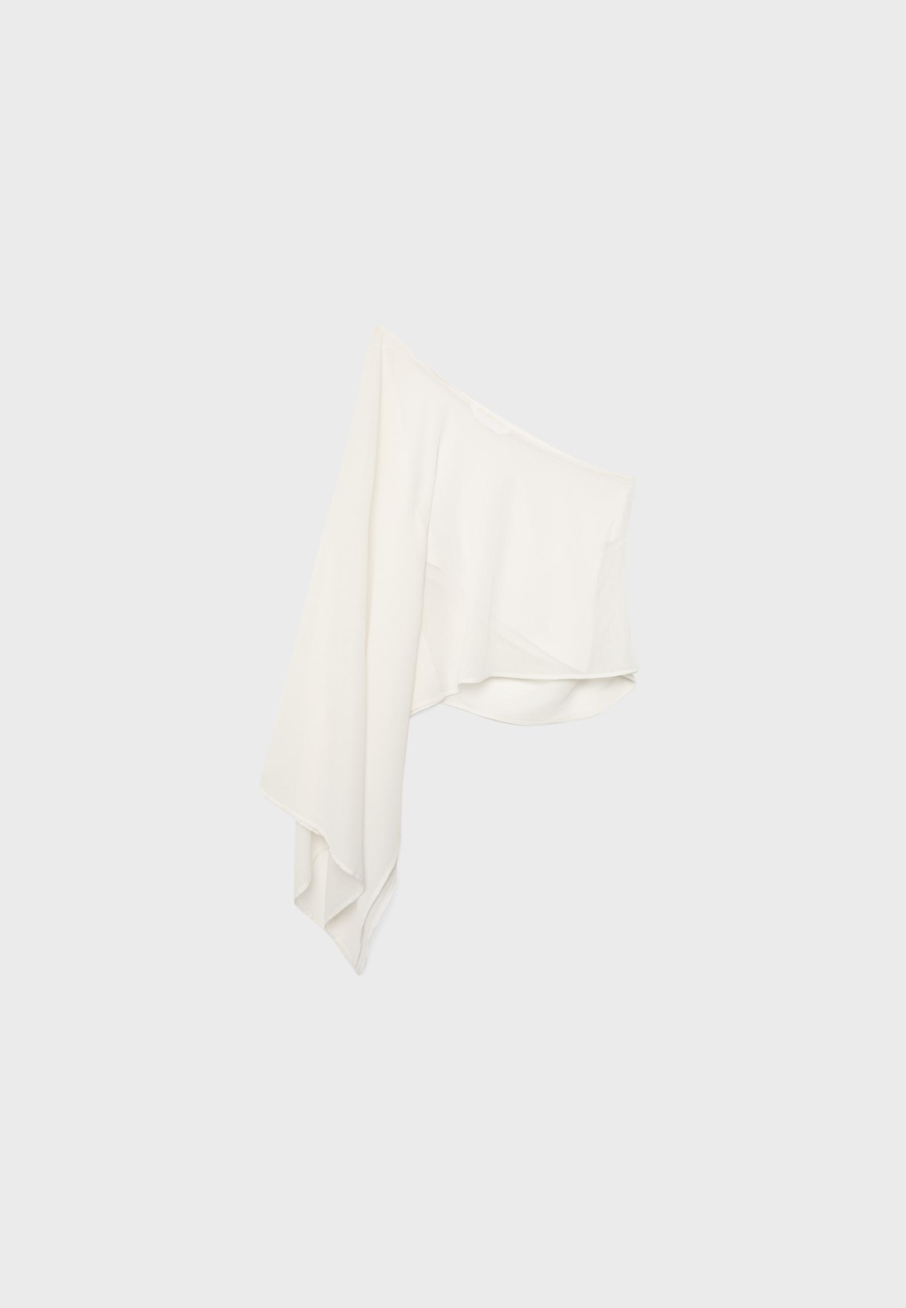 Asymmetric cape — Ecru