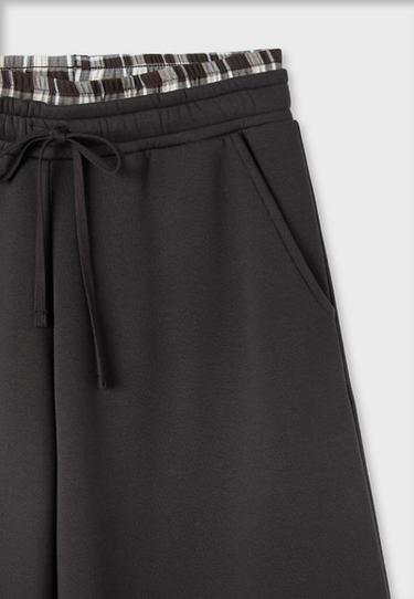 Boxer-detail jogger trousers — Brown 9