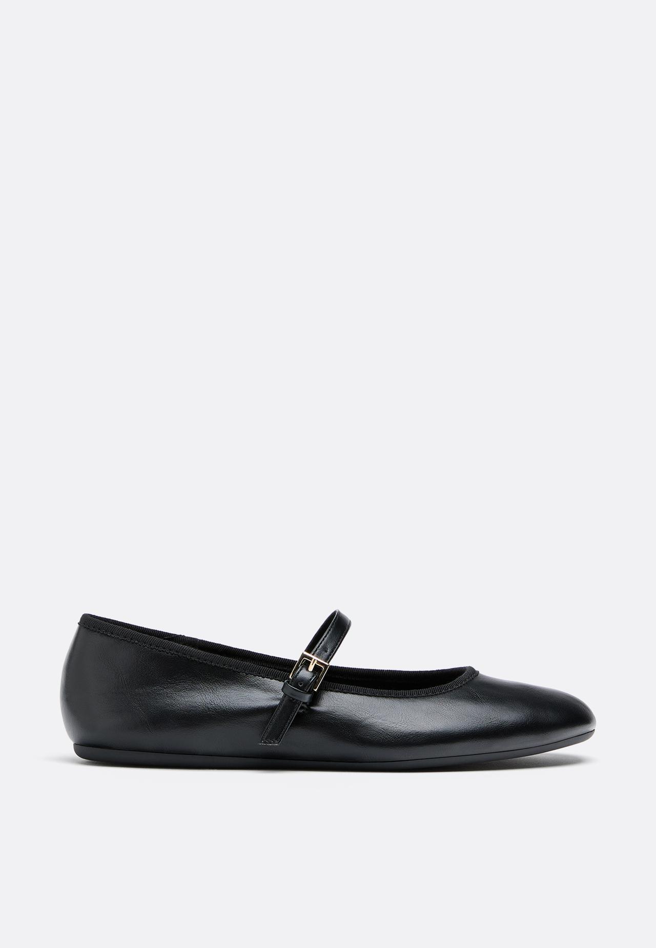 Basic Mary Jane ballet pumps — BLACK