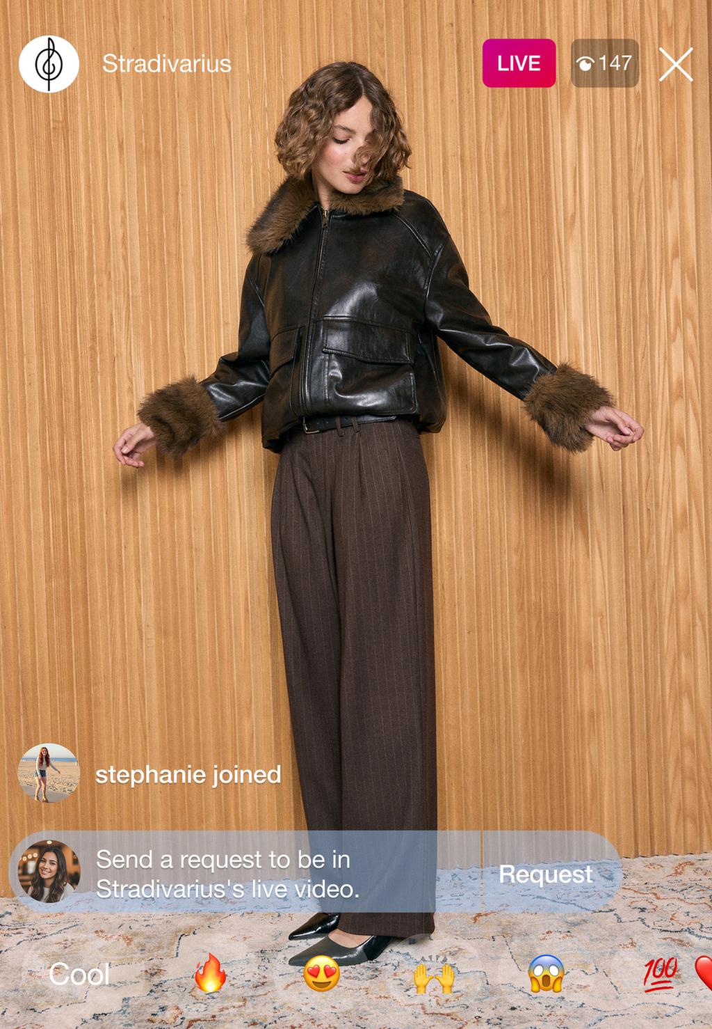 بنطلون أنيق مخطط ببنسات