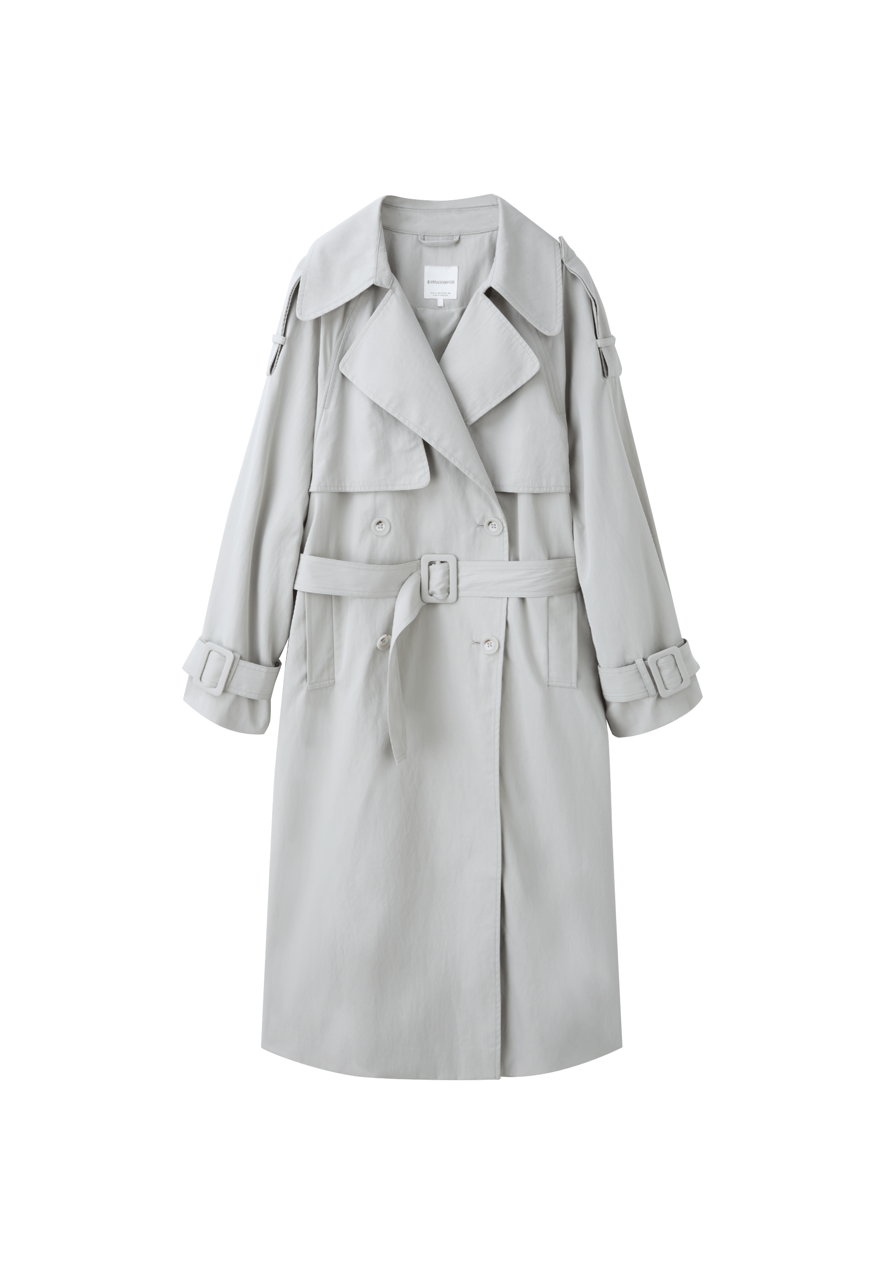 Oversize trench coat — Ecru