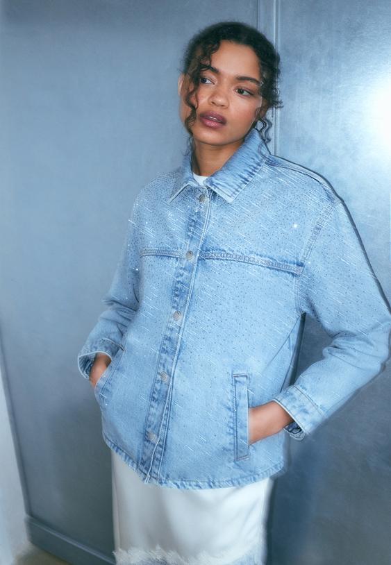 Traper Jakna S Našivenim Džepovima Sa Sjajem