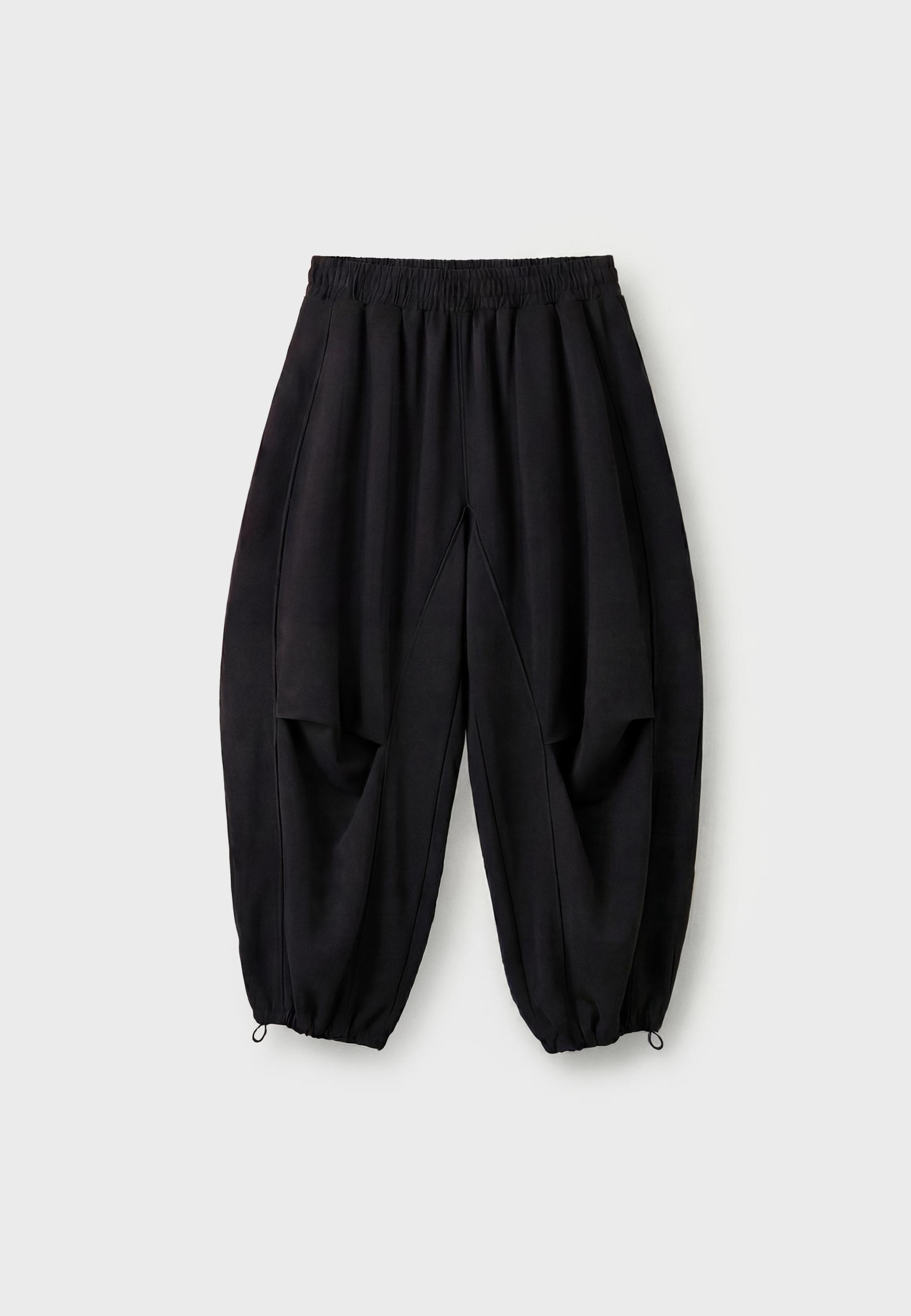 Balloon jogger trousers with toggles — Black