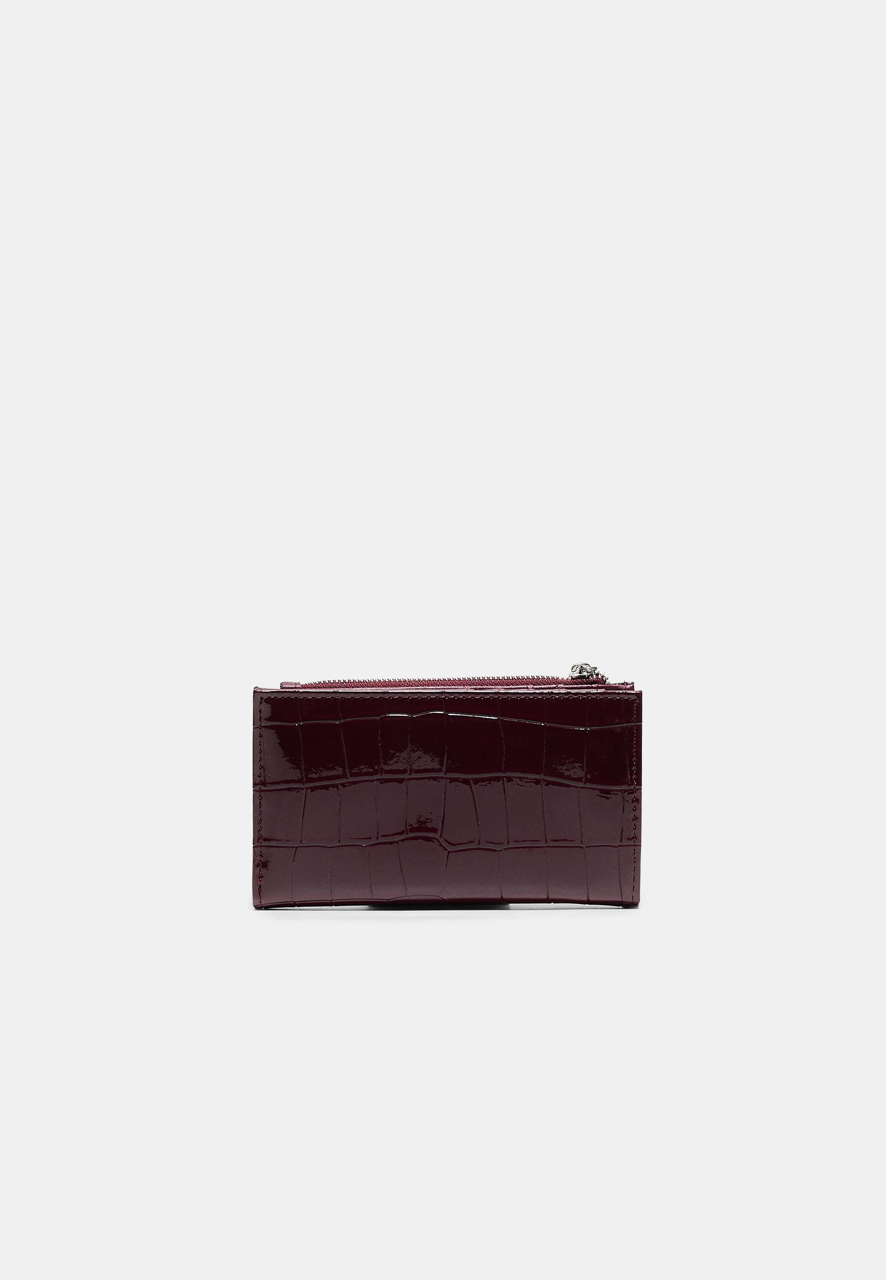 Basic zip-up purse — Burgundy