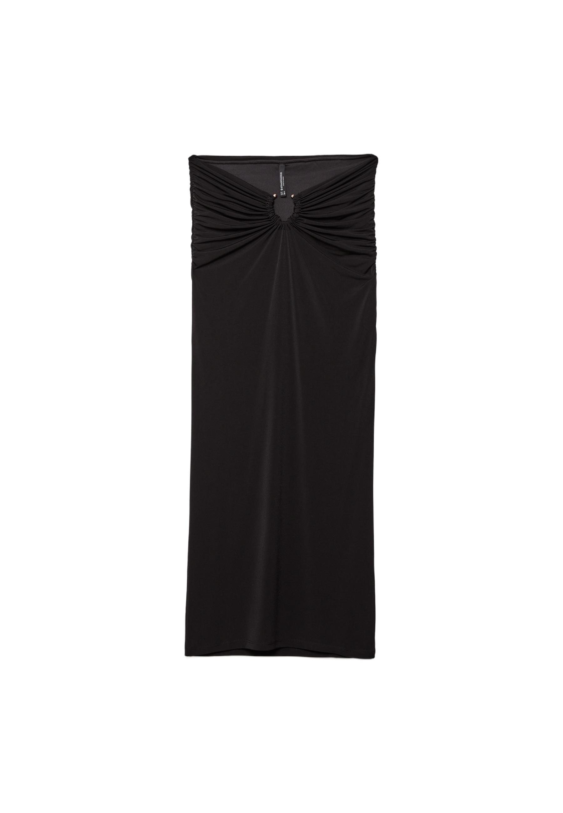 Pencil skirt with buckle — Black