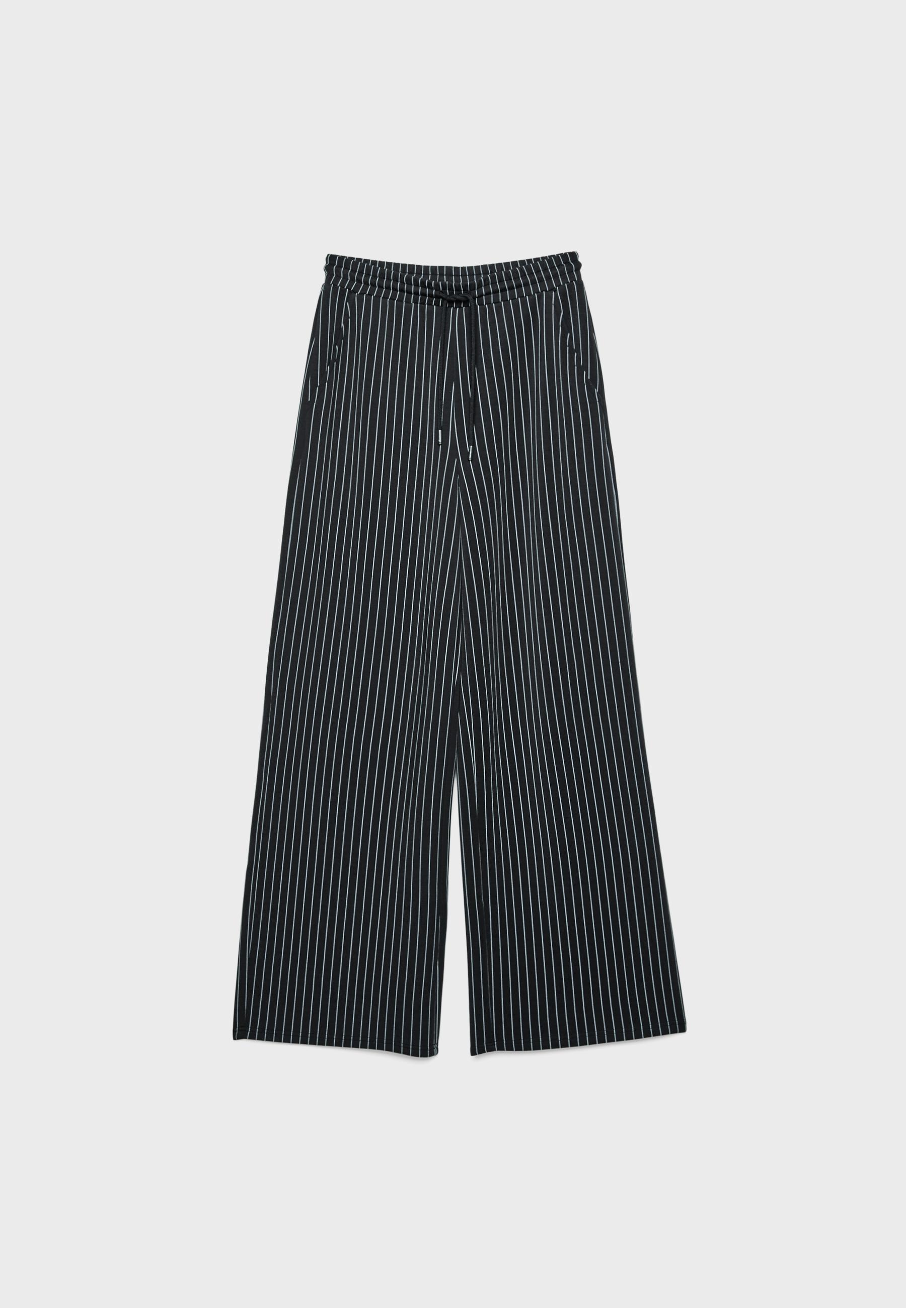 Soft-touch palazzo jogger trousers
