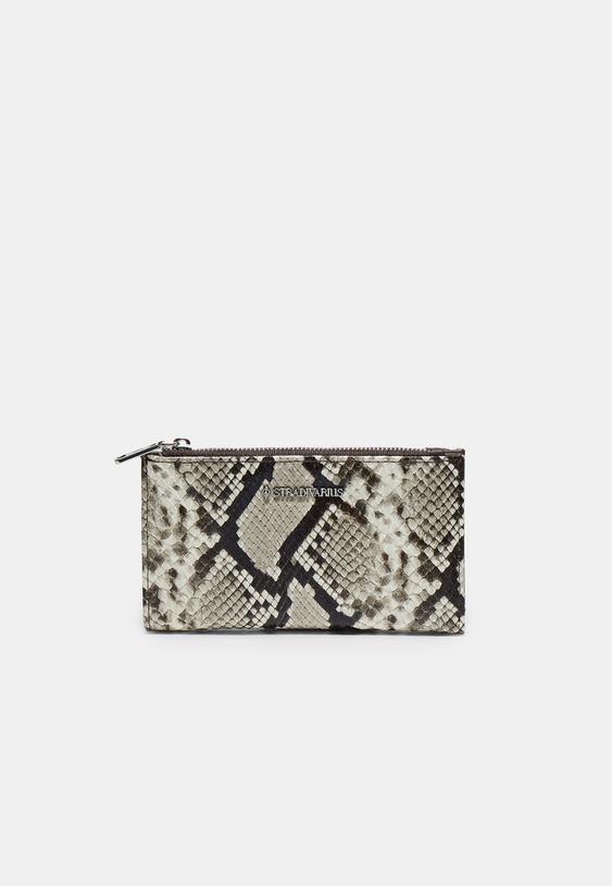 portemonnaie basique effet serpent