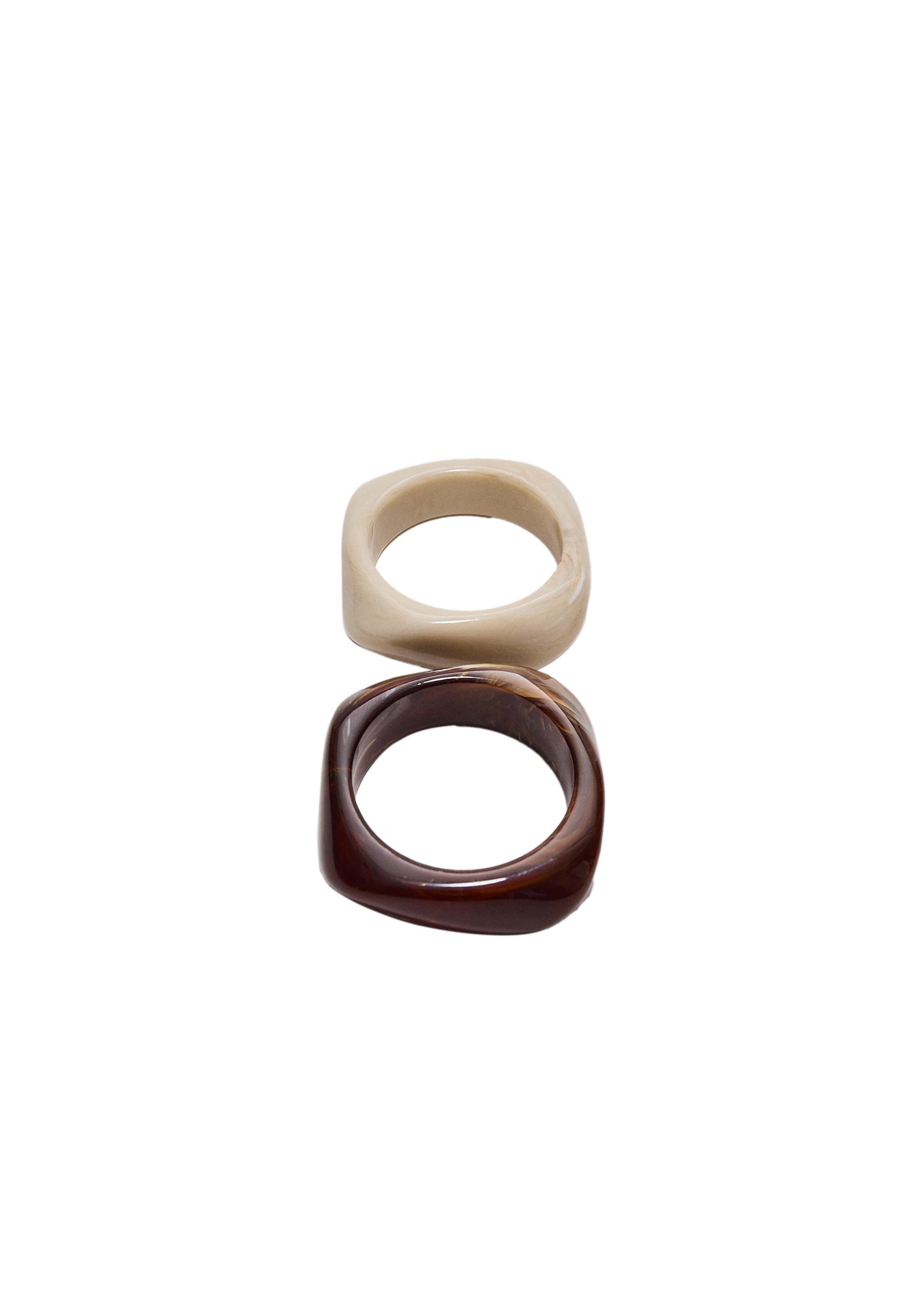 Set of 2 rigid bracelets — Brown