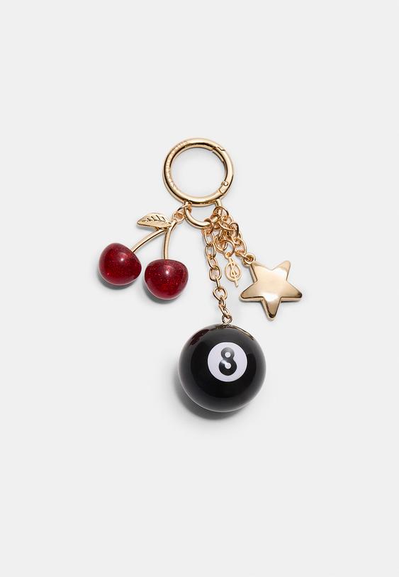 8 numara charm anahtarlk