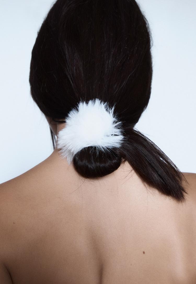 conjunto de 2 elasticos com efeito de pelo