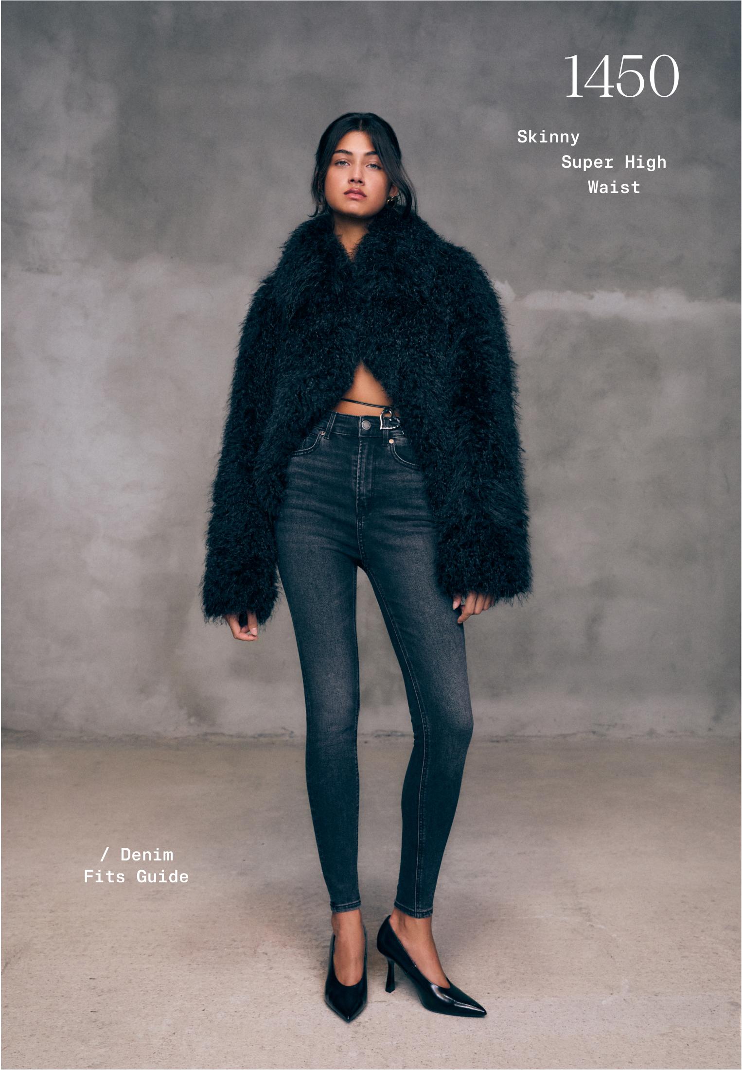 D09 Super high-waist skinny jeans — BLACK DENIM WASH