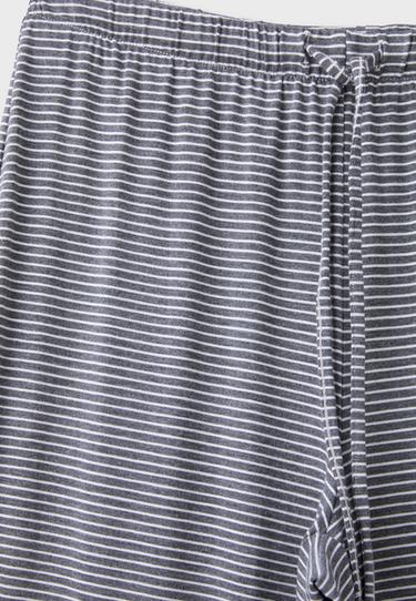 Striped slim-waist jogger trousers — Grey melange 9