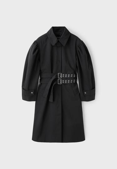 Voluminous sleeve trench coat — Black 7