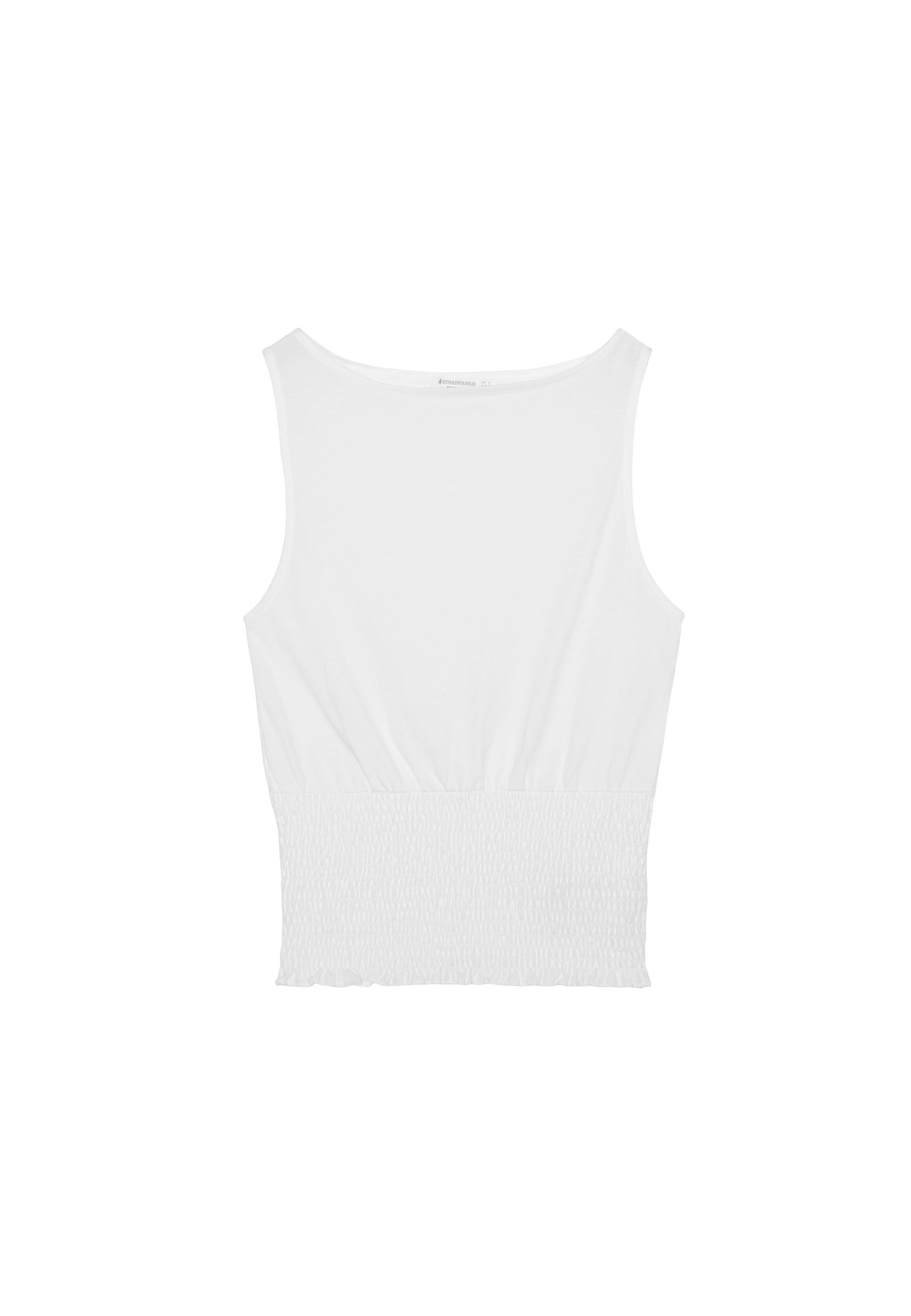 Elasticated T-shirt — Ecru