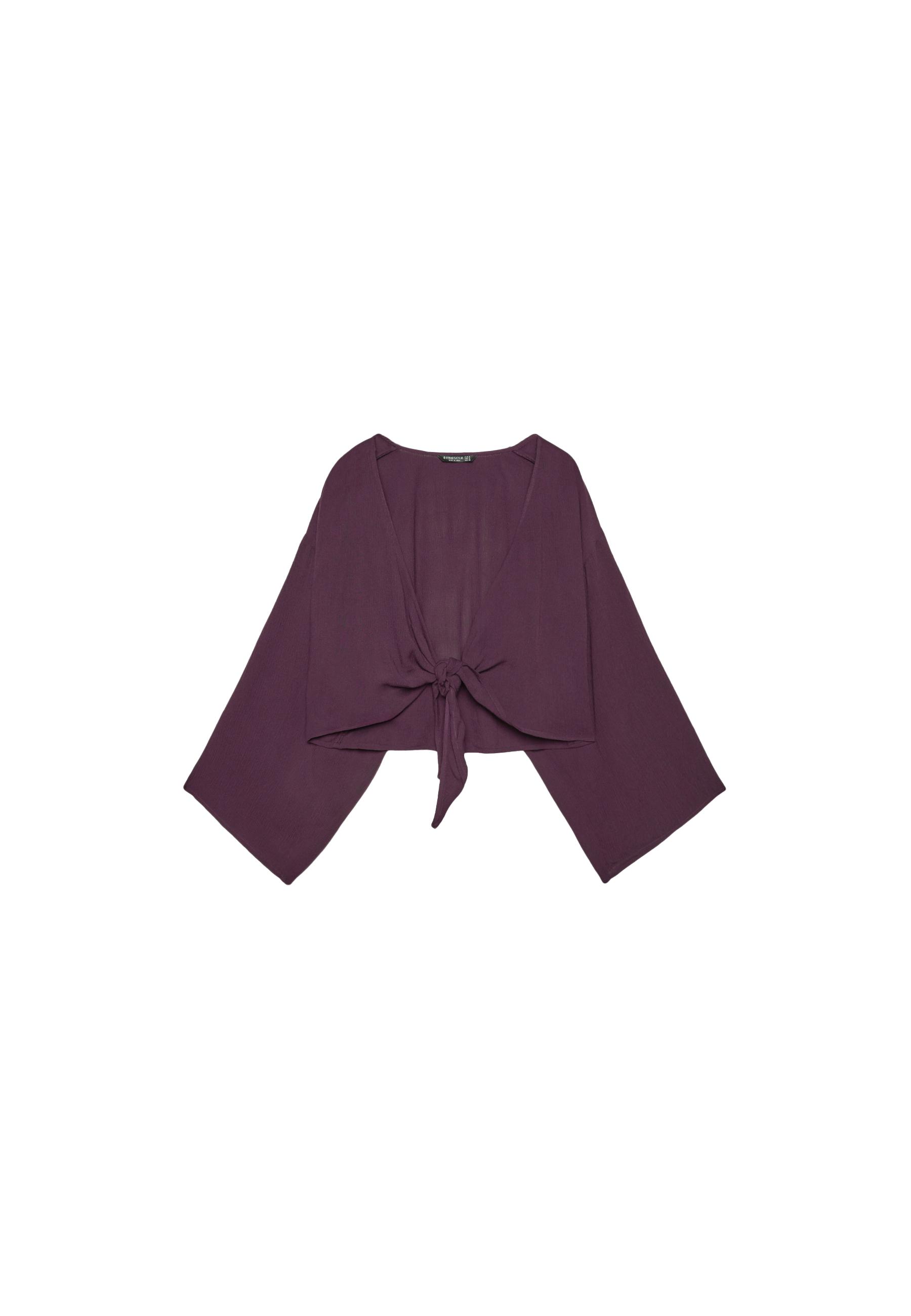 Flowing open blouse — Purple