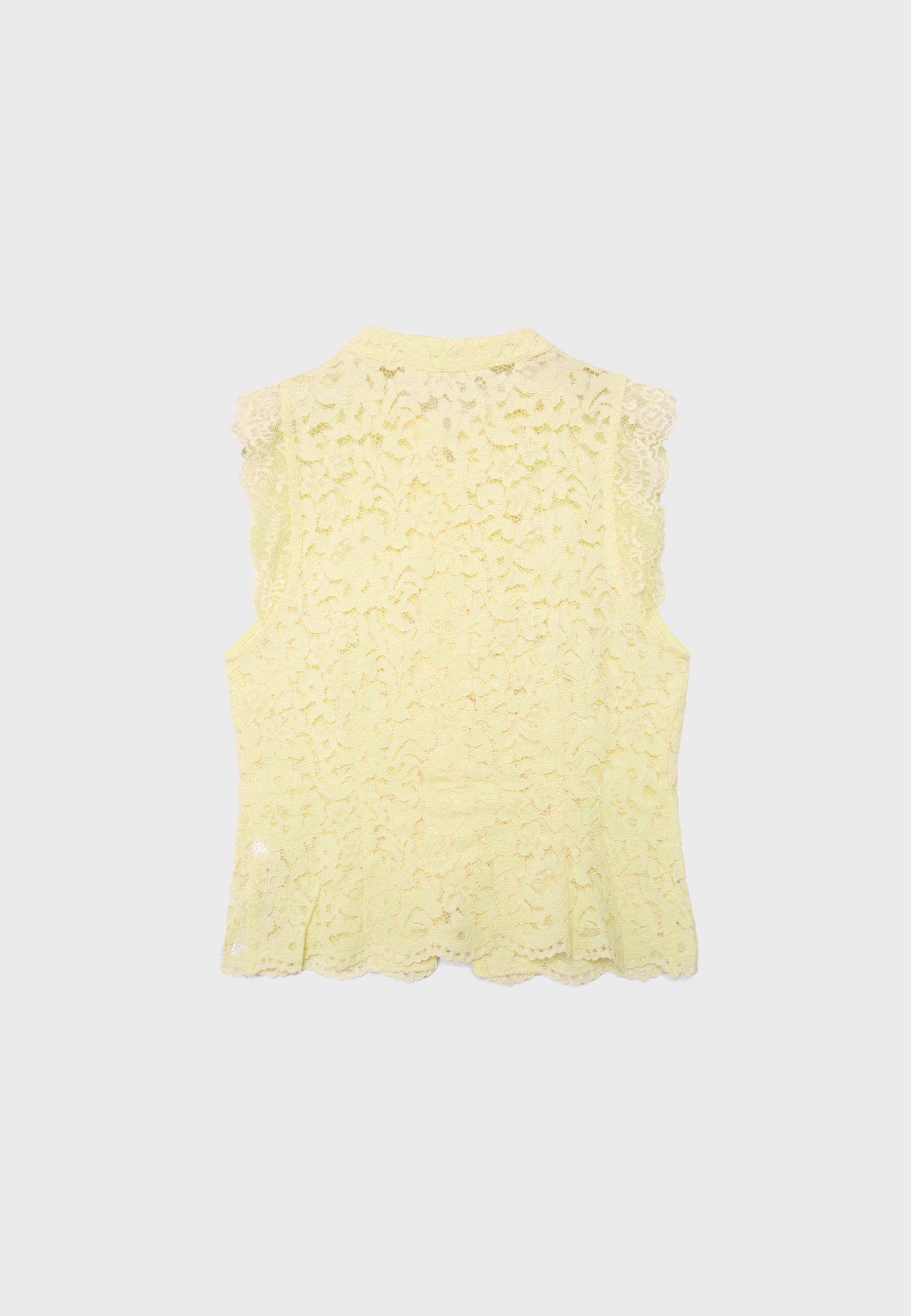 Lace toggle top — Gold