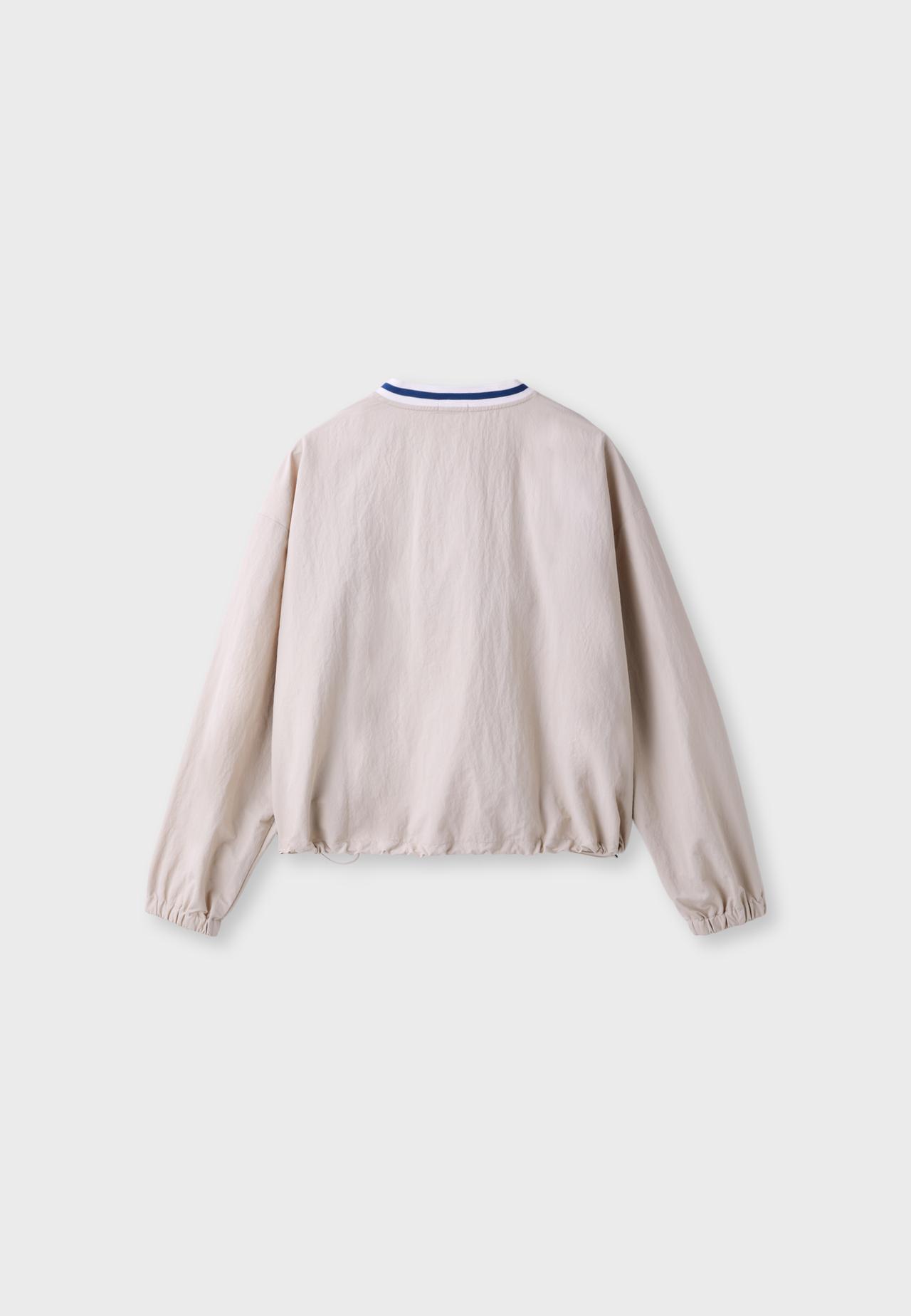 Technical V-neck sweatshirt — Stone