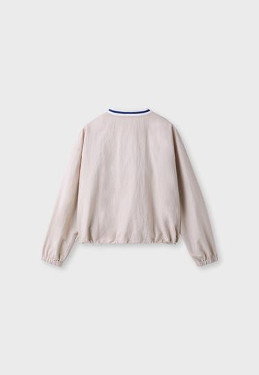 Technical V-neck sweatshirt — Stone 8