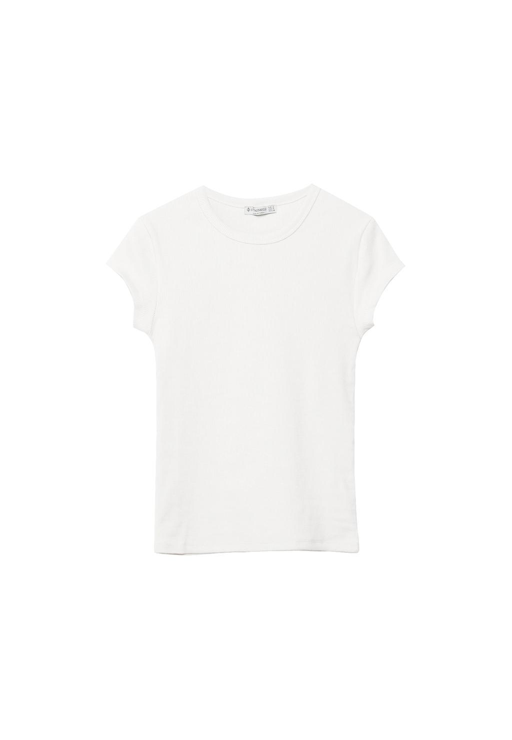 T-shirt fitted côtelé