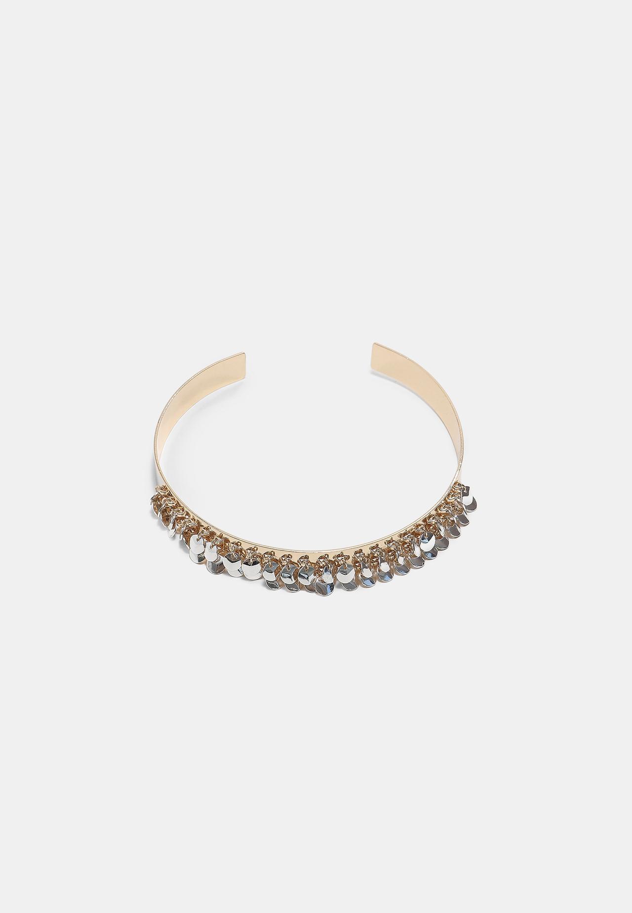 Small medallion choker necklace — Gold