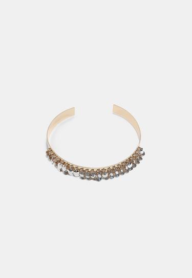 Small medallion choker necklace — Gold 1