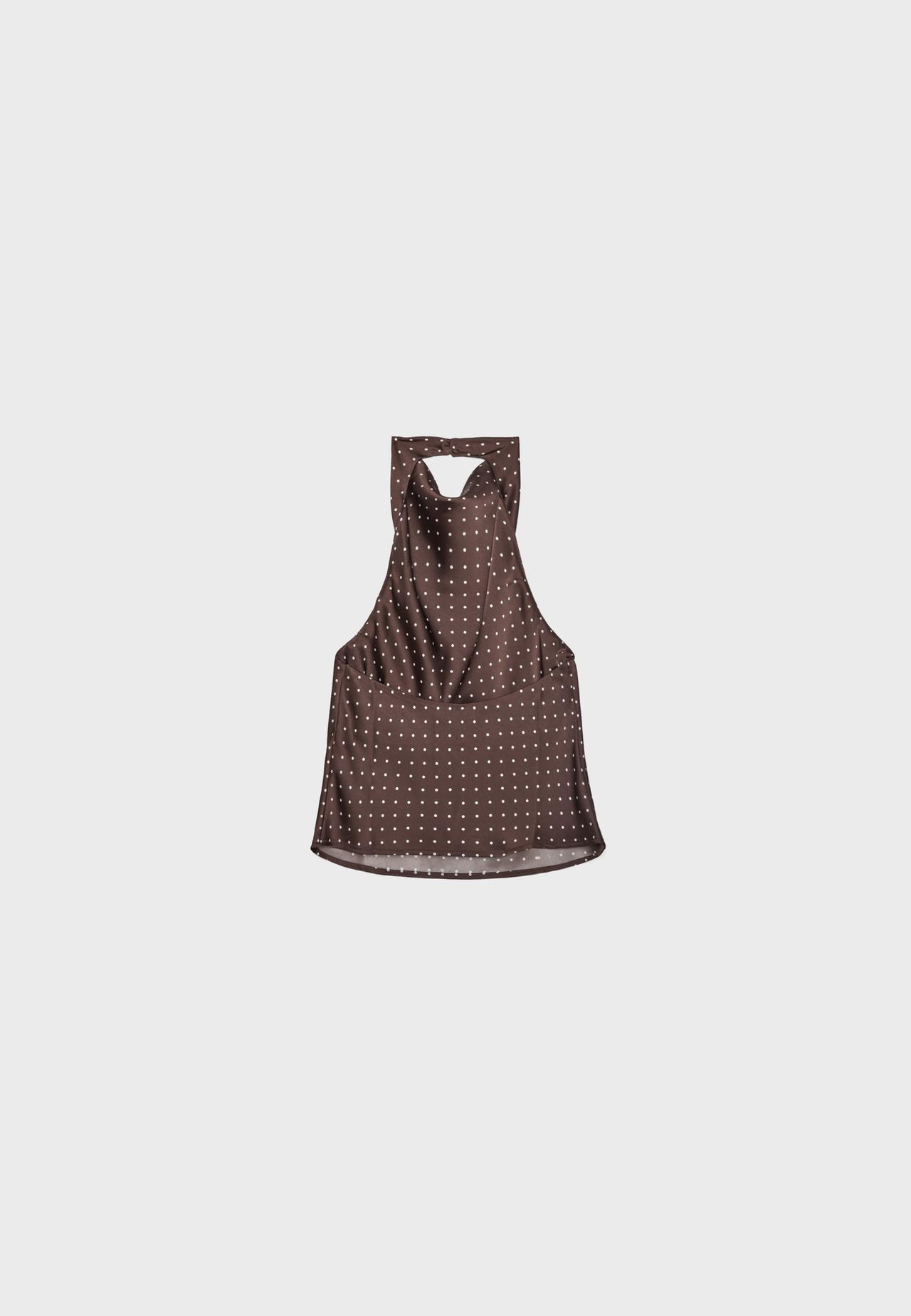 Satin halter top — TRANSPARENT