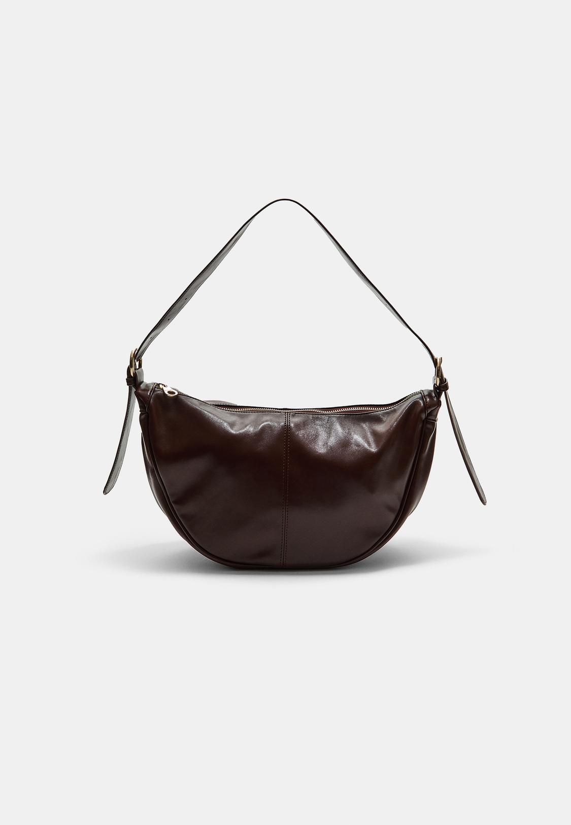 Faux leather moon bag