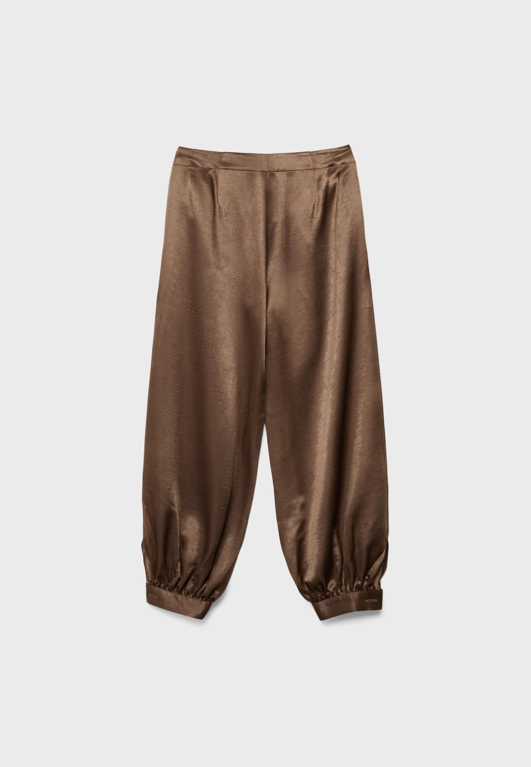 Balon saten yüzeyli şık pantolon