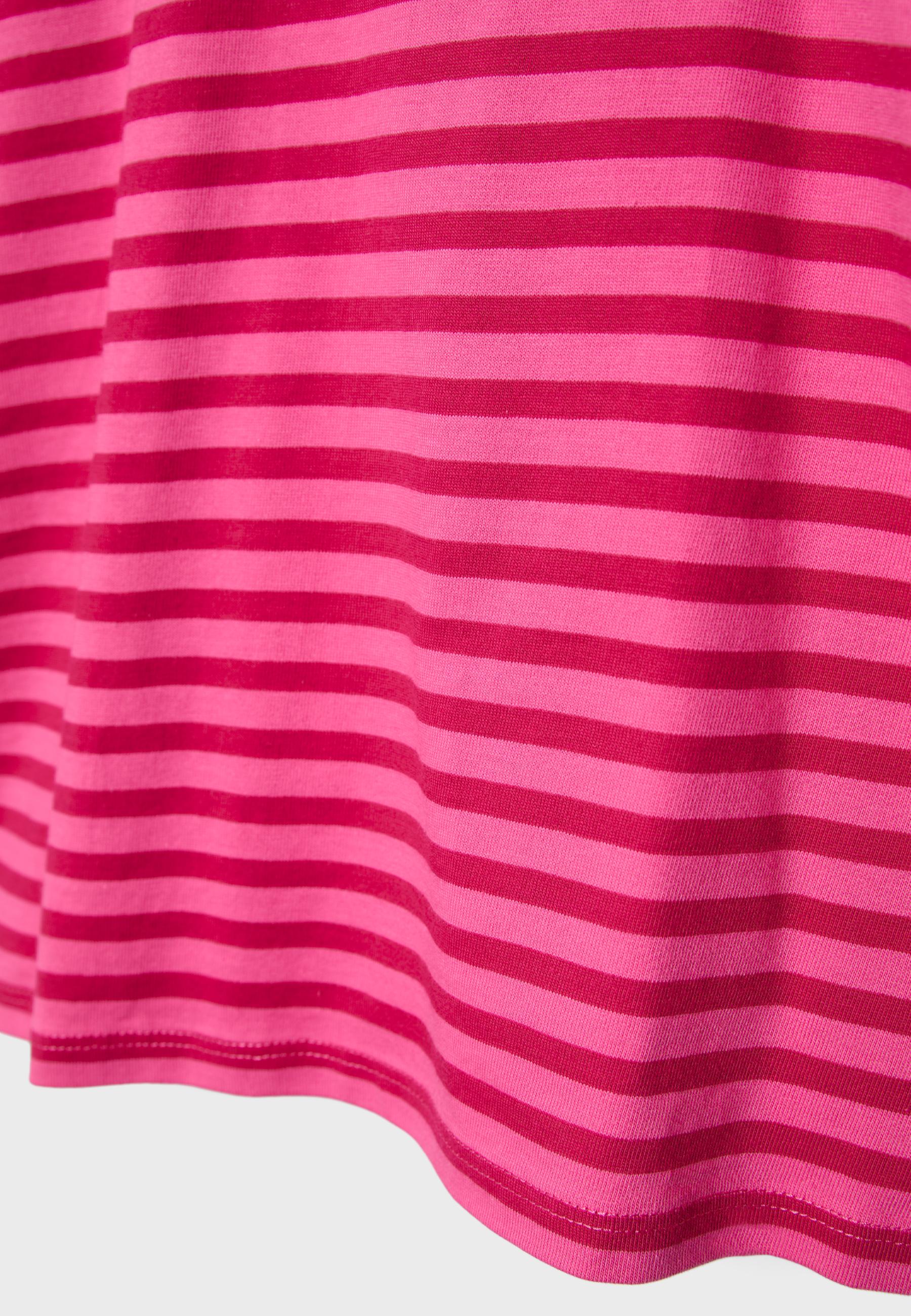 Striped short sleeve T-shirt — Bubblegum pink