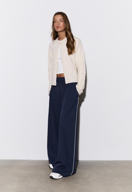 pantalon felpa wide leg vivo
